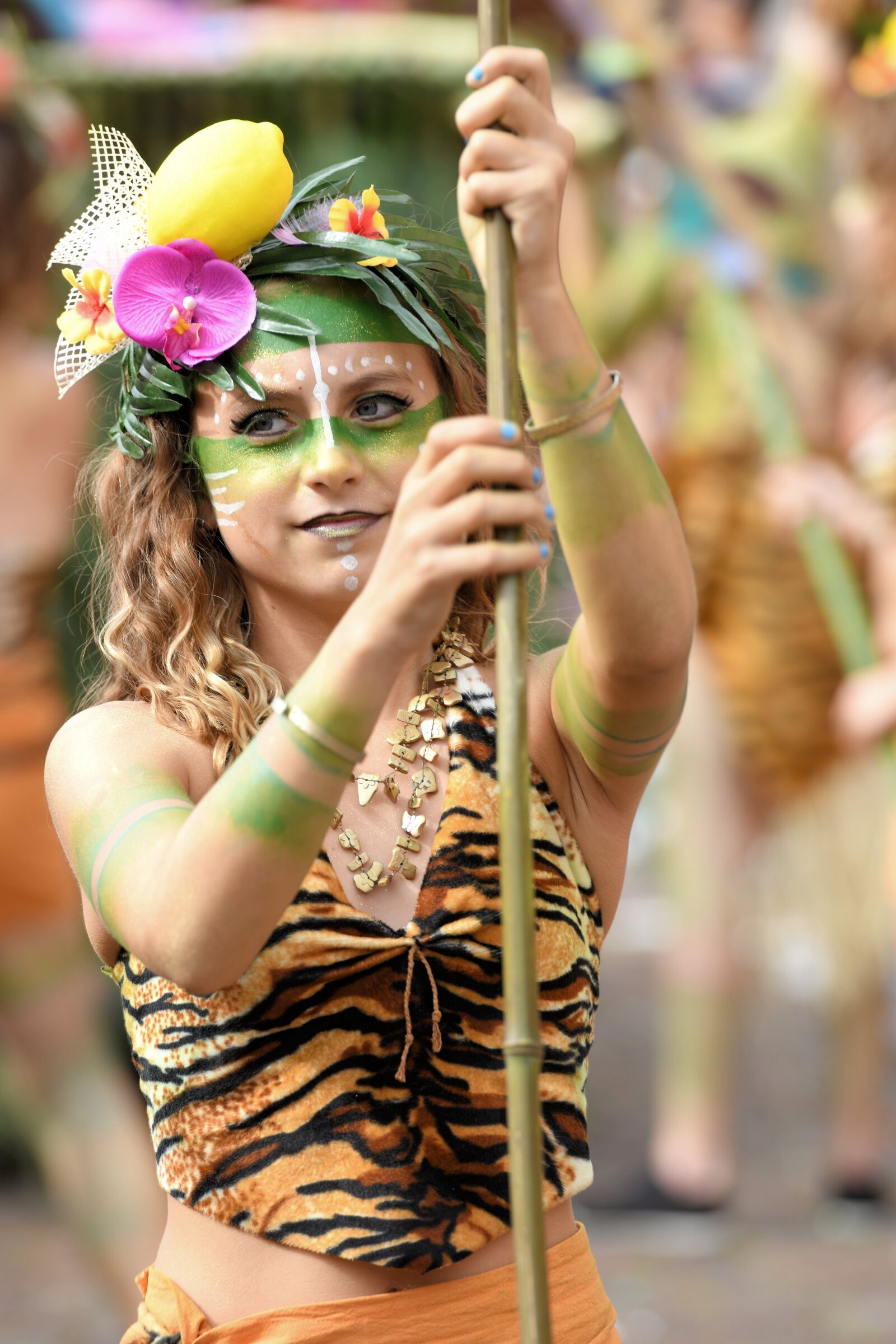 Nikon D850 sample photo. Woman, colors, tiger photography