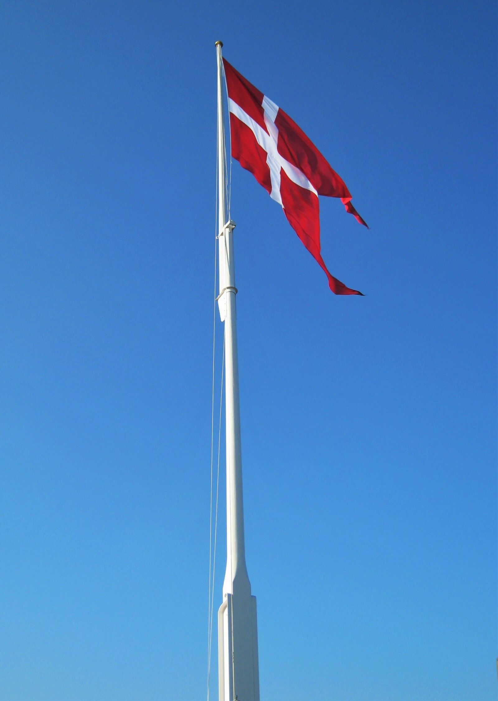 Canon DIGITAL IXUS 860 IS sample photo. Danish flag, flagpole, geflaggt photography