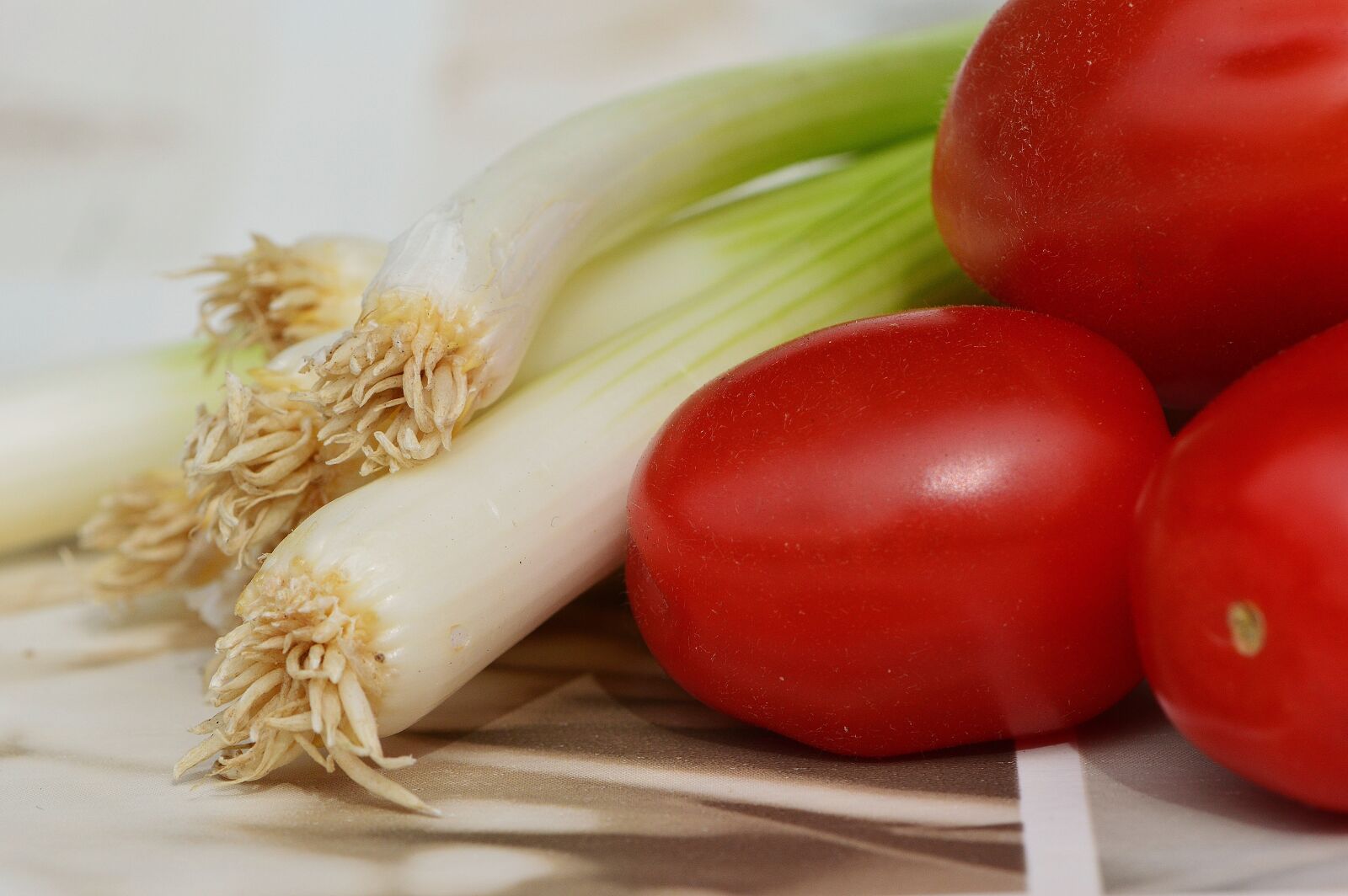 Nikon D3200 sample photo. Tomatoes, spring onions, vegetables photography