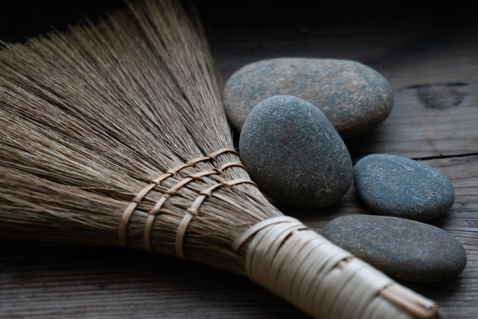 Sony a6300 sample photo. Broom, stones, mood photography
