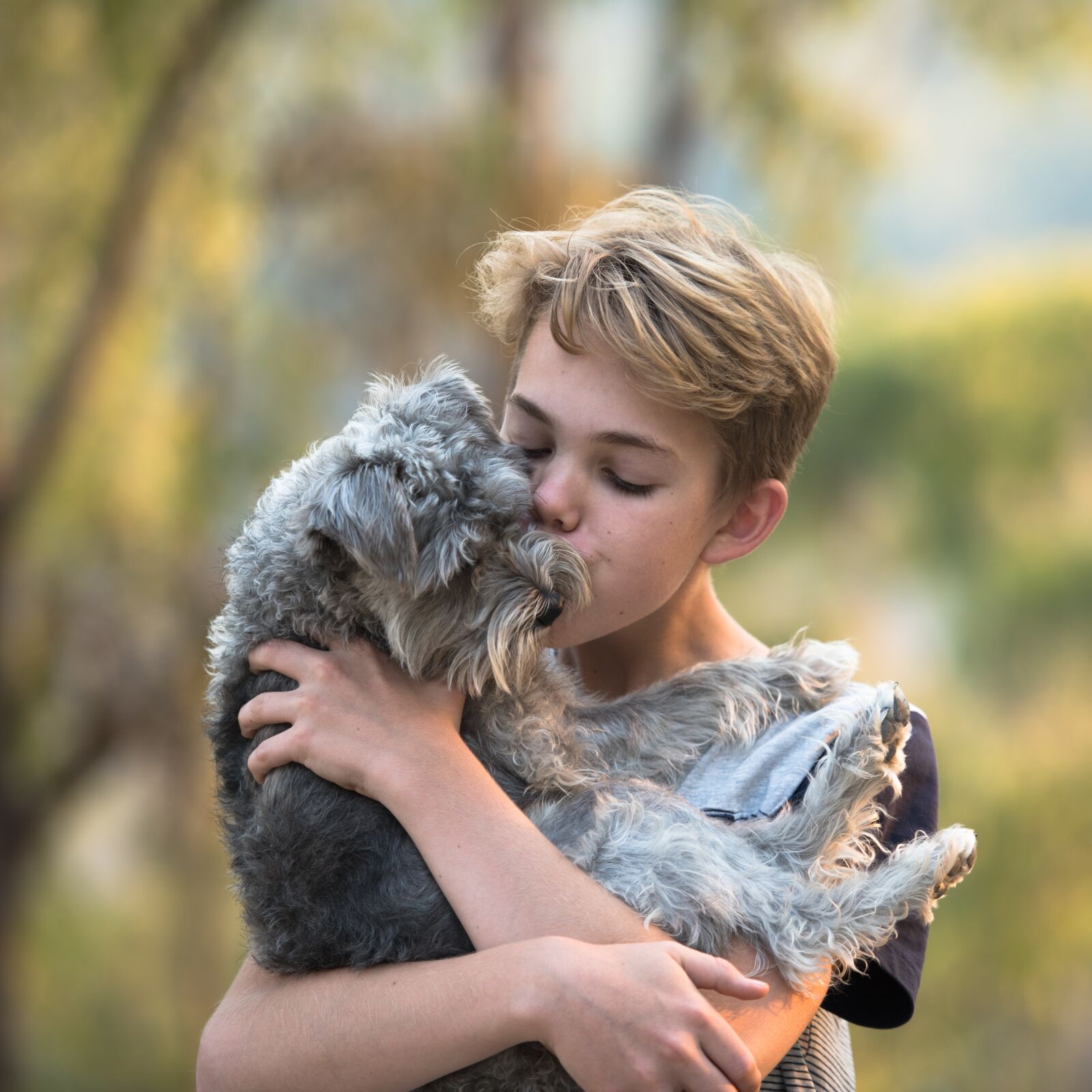 Nikon D750 sample photo. Boy, dog, friendship photography