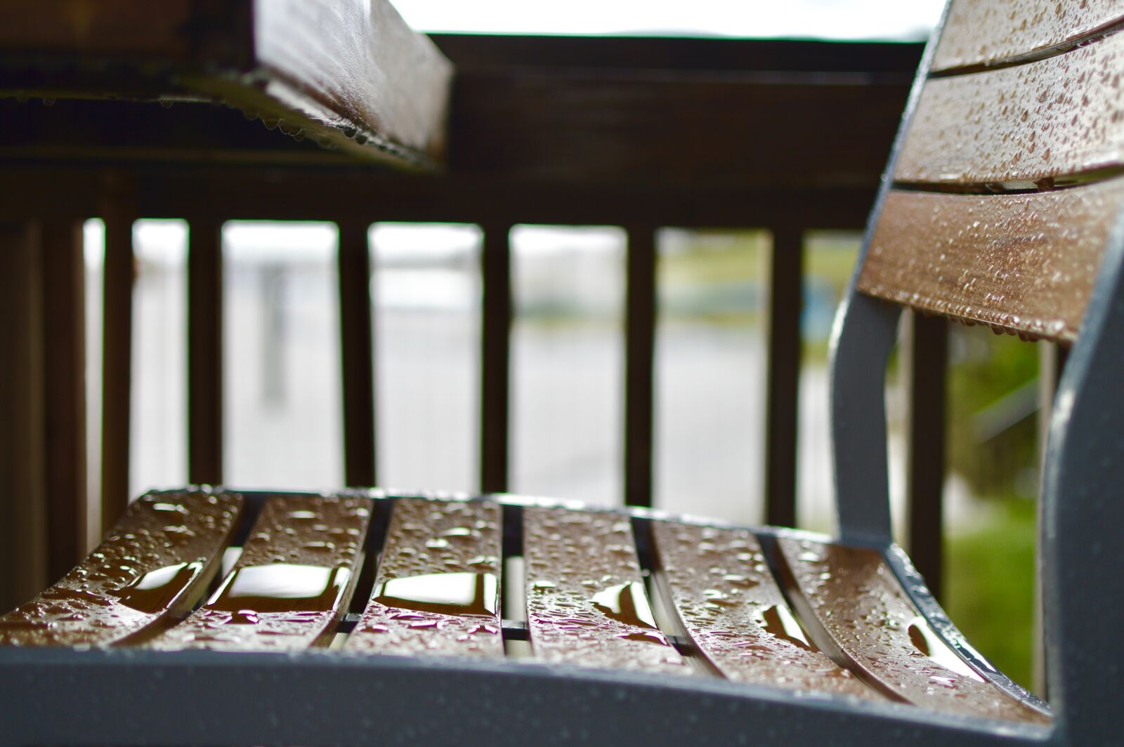 Nikon D3200 sample photo. Rain, chair, seat photography