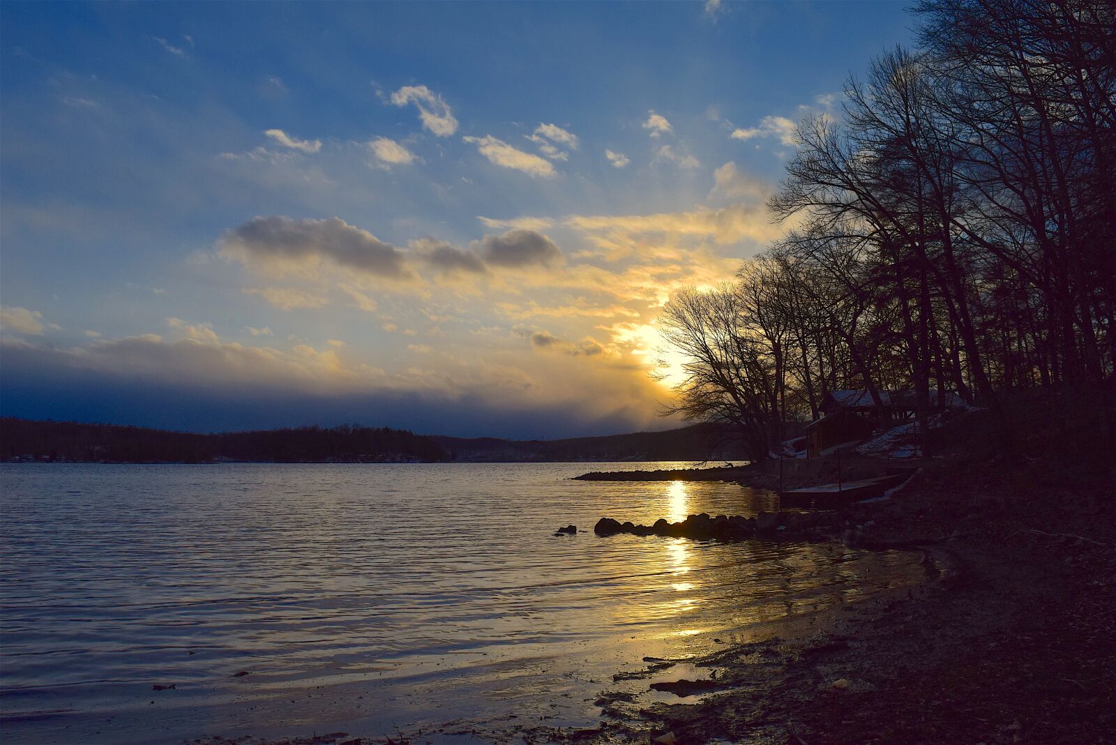 Nikon D3300 sample photo. Sunset, lake, sun photography