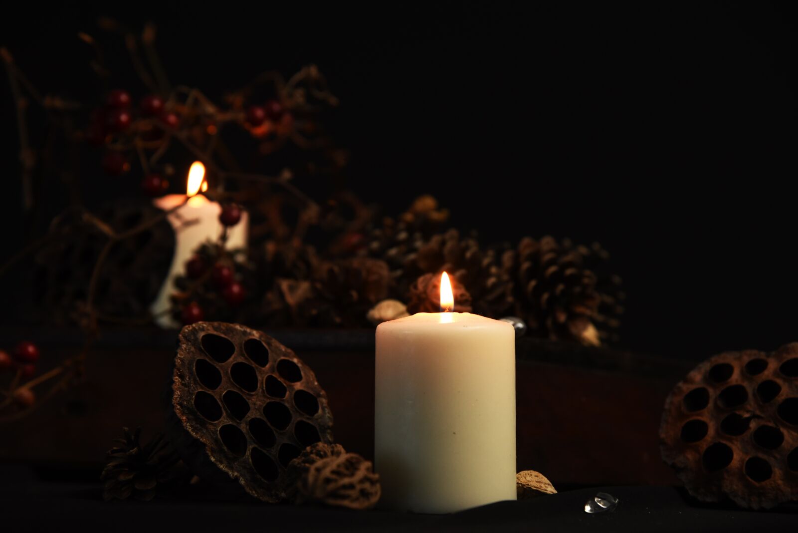 Nikon D750 sample photo. Candle, candlestick, fruit photography
