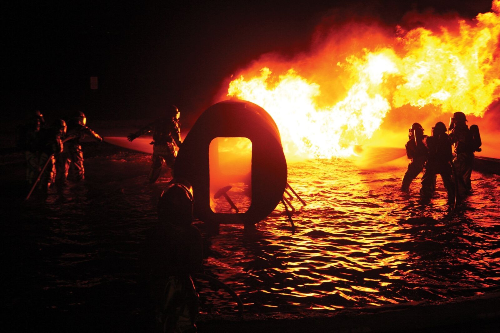 Canon EOS 5D sample photo. Firefighters, training, live photography