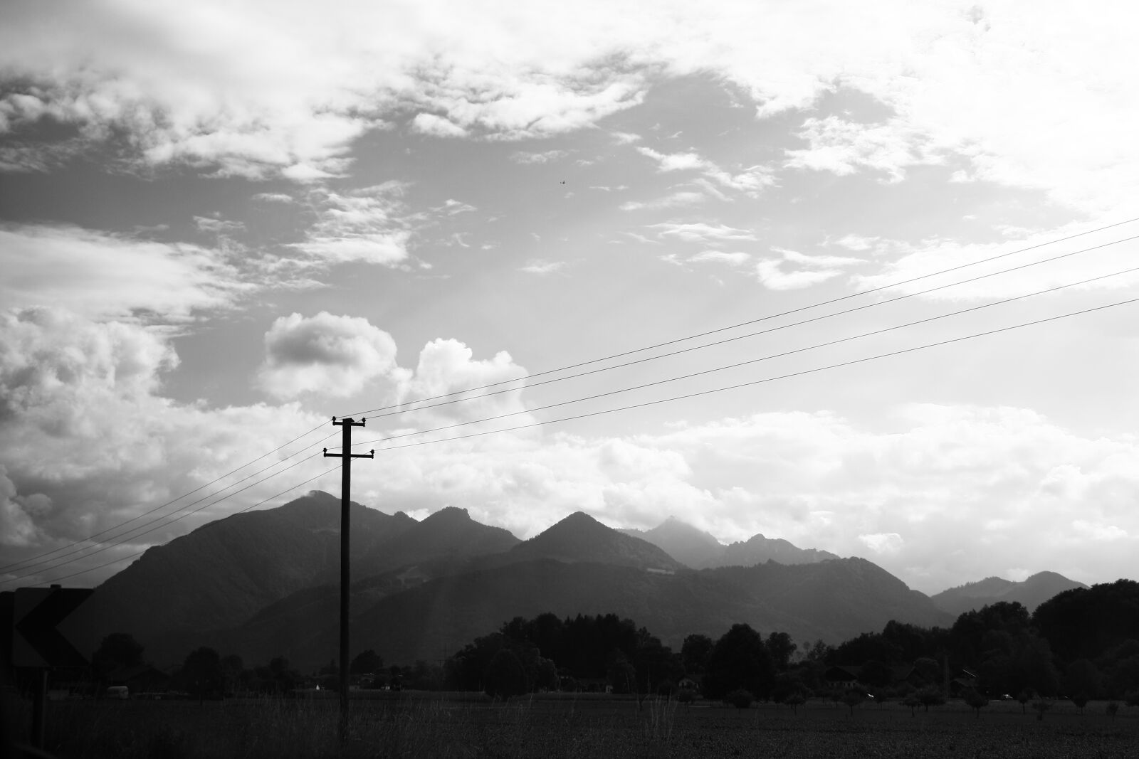 Canon EF-S 18-55mm F3.5-5.6 II sample photo. Black, and, white, mountains photography