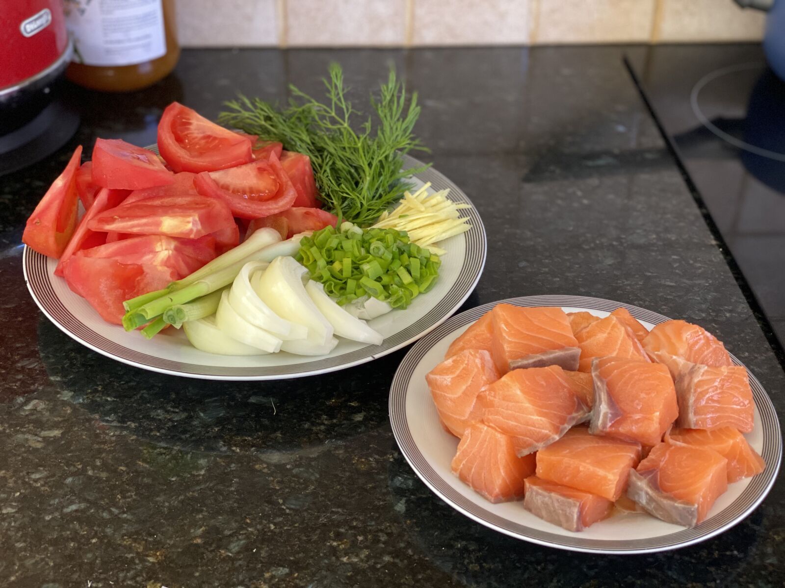 Apple iPhone 11 Pro Max sample photo. Sour soup, salmon, pineapple photography