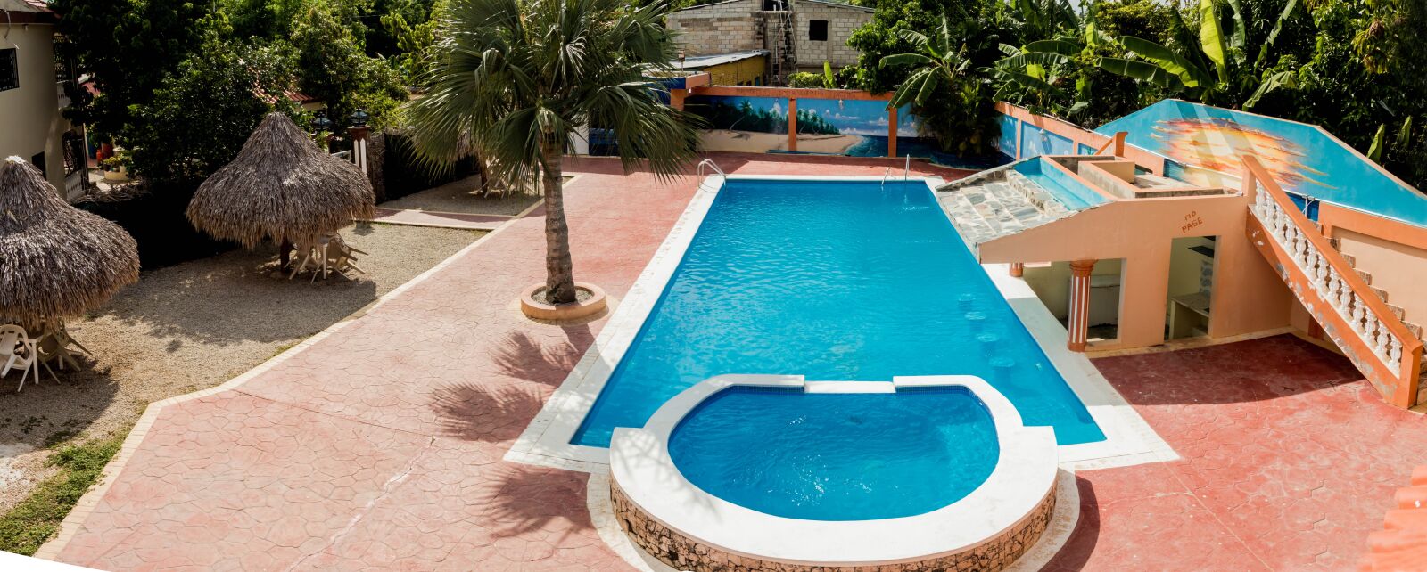 Canon EOS 70D sample photo. Pool, palms, jacuzzi photography