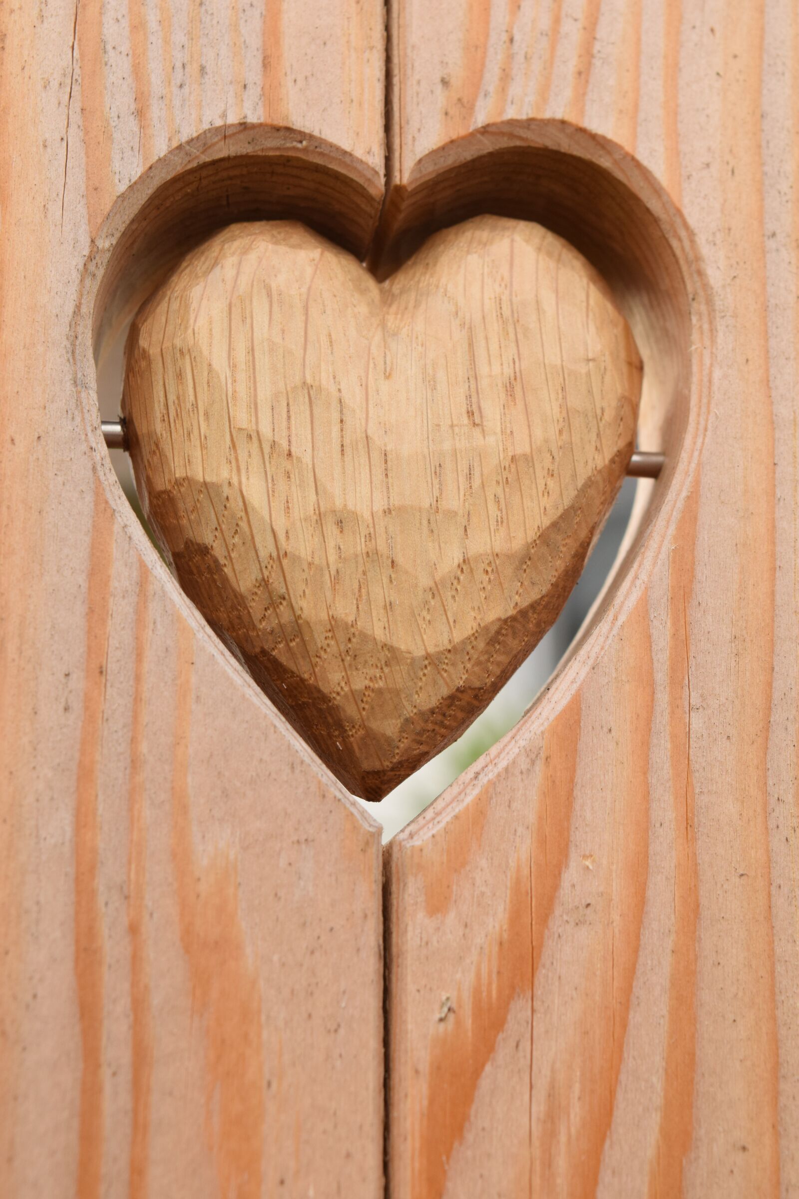 Nikon D3300 sample photo. Heart, wood, wooden structure photography