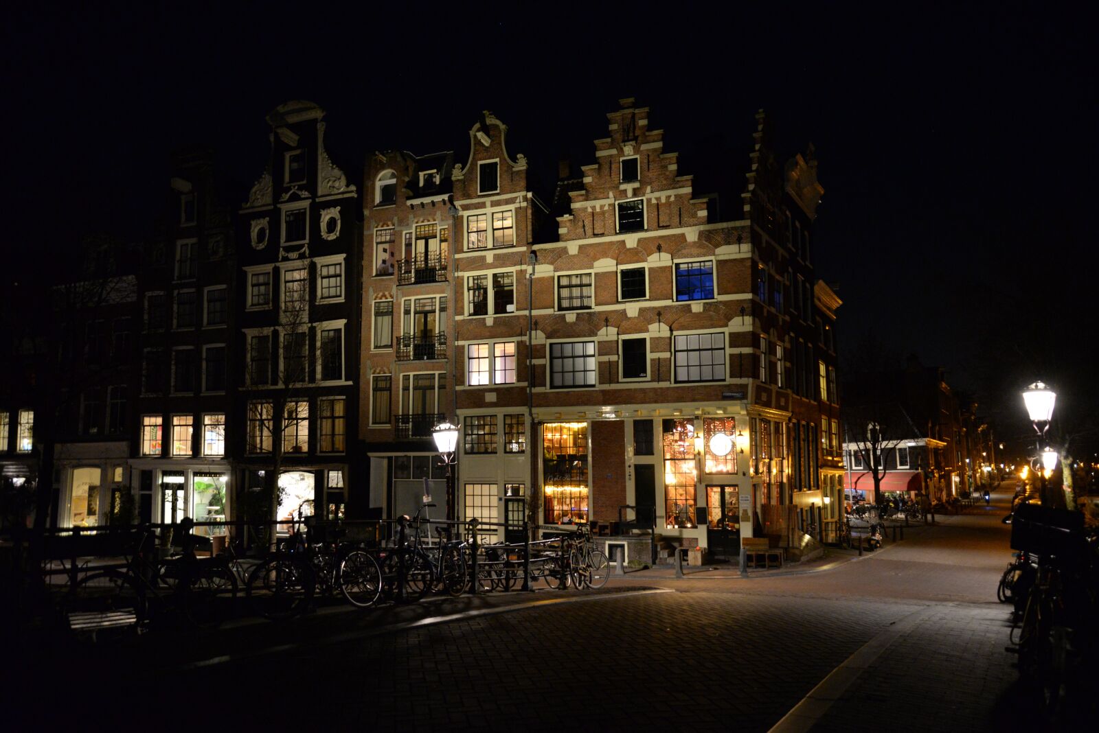 Nikon D610 sample photo. Night, amsterdam, channels photography