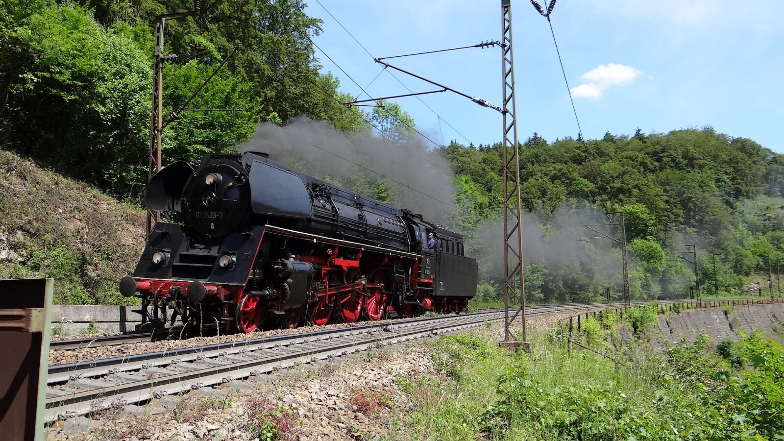 Sony Cyber-shot DSC-HX100V sample photo. Br 01, steam locomotive, geislingen-climb photography