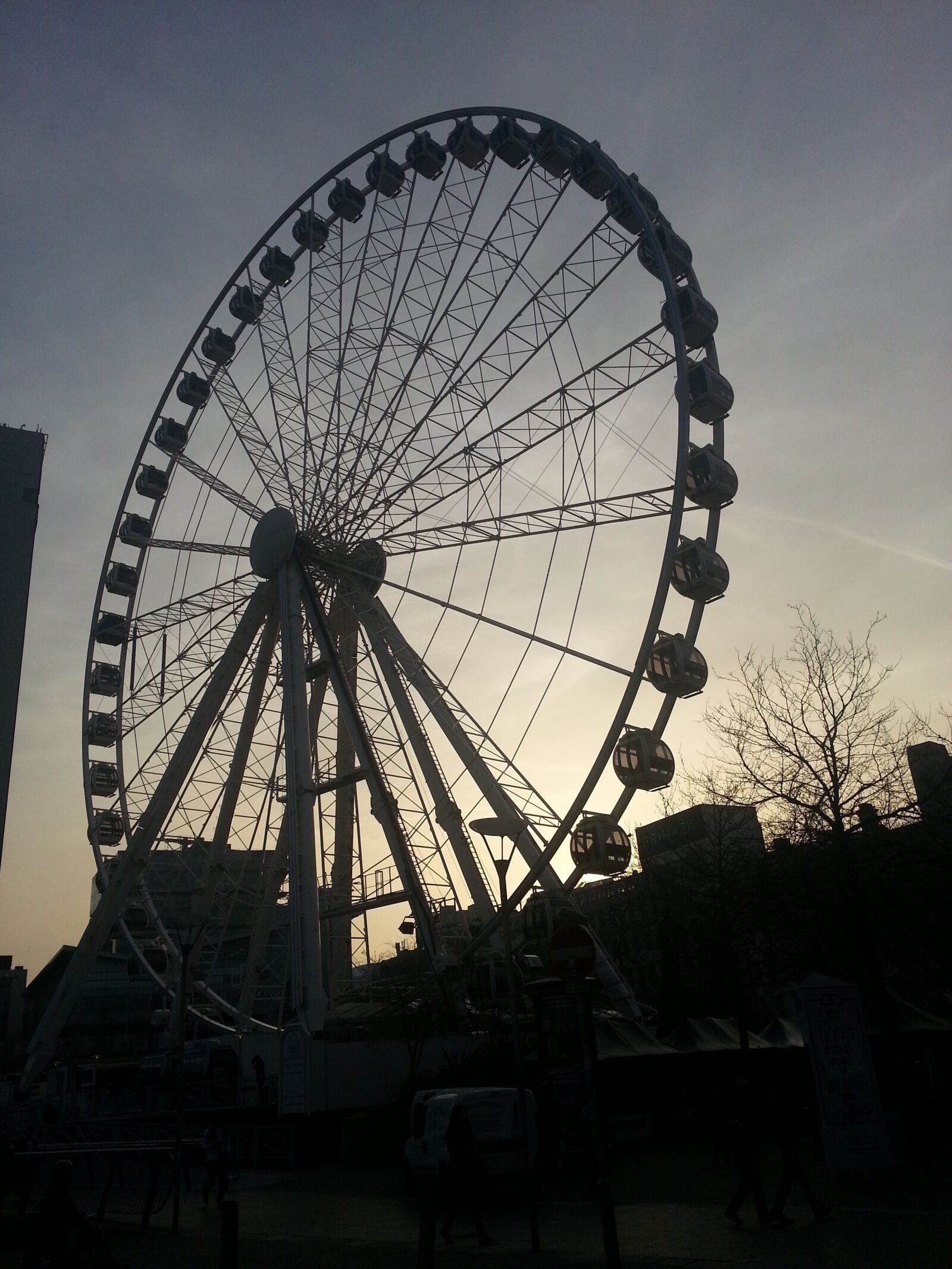 Samsung Galaxy Note2 sample photo. Big wheel, dusk, fair photography