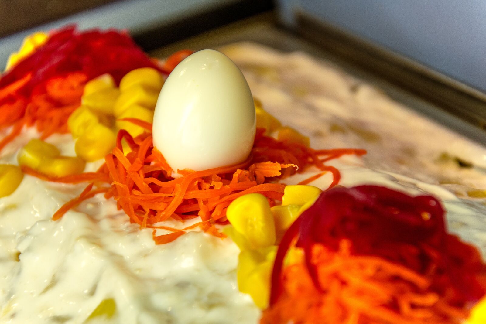 Nikon D7100 sample photo. Eggs, carrot, salad photography