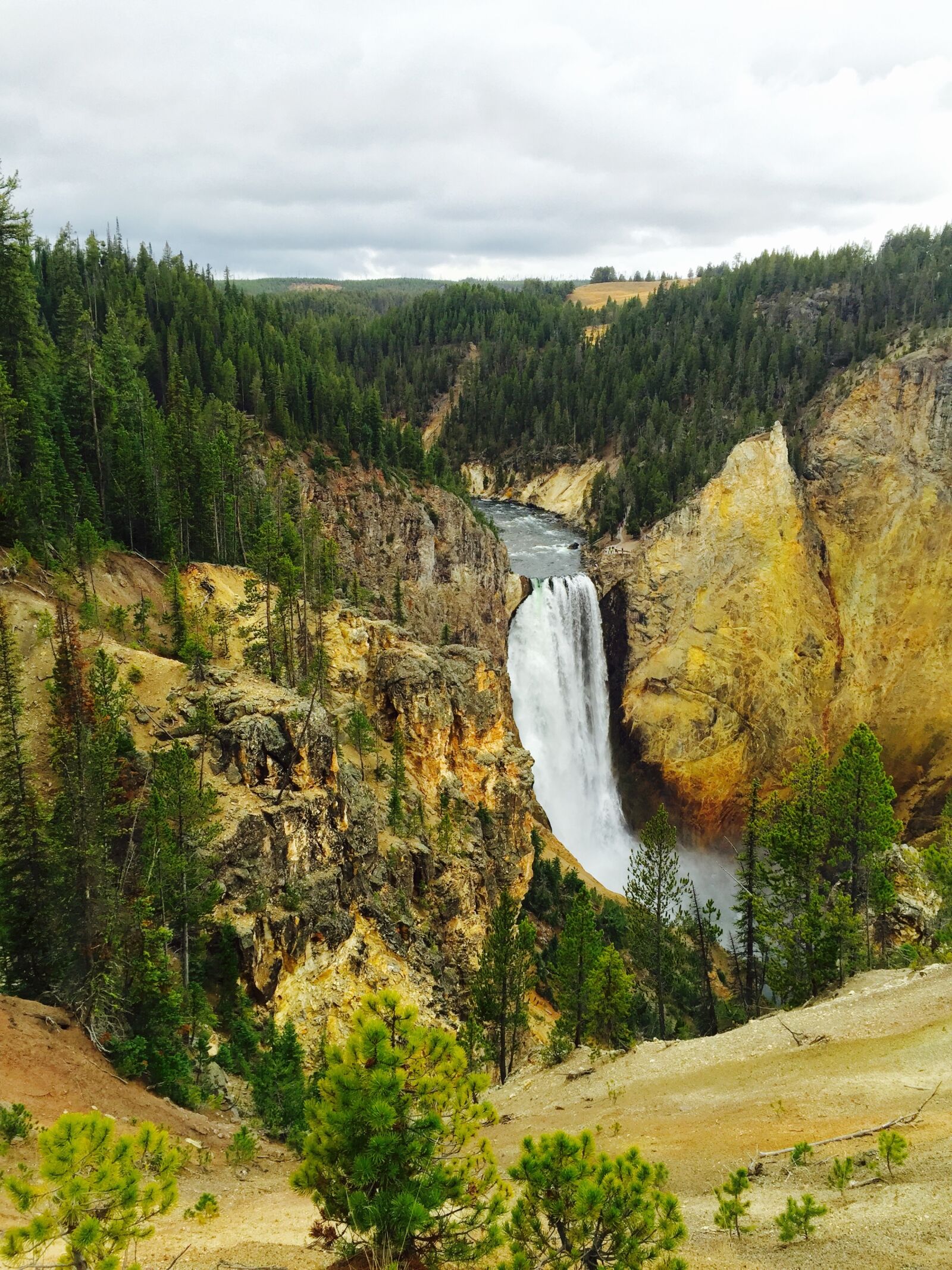 Apple iPhone 6 Plus sample photo. Yellowstone, canyon, waterfall photography