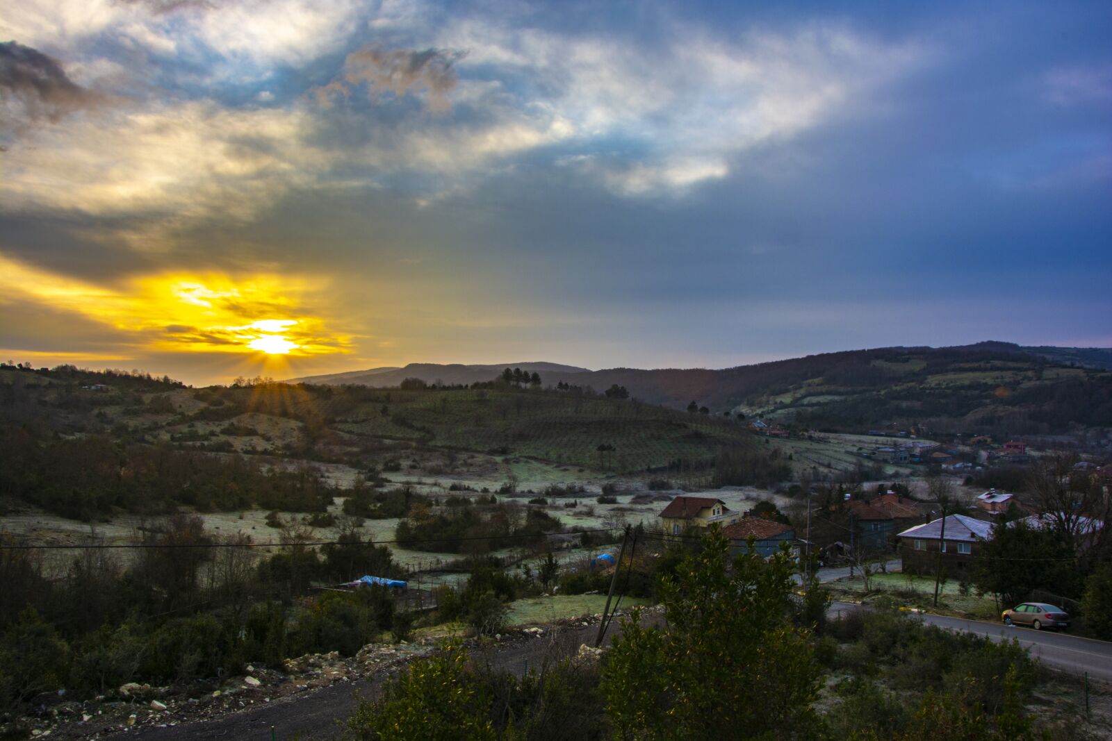 Nikon D5200 sample photo. Village, sunset, landscape photography