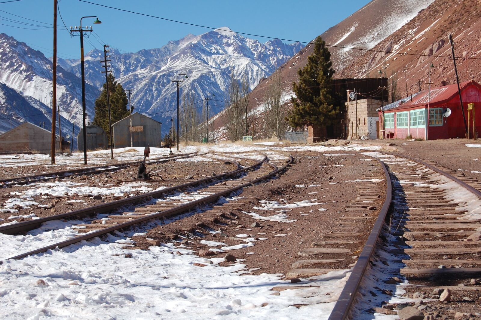 Nikon D40 sample photo. Railway, snow, winter photography
