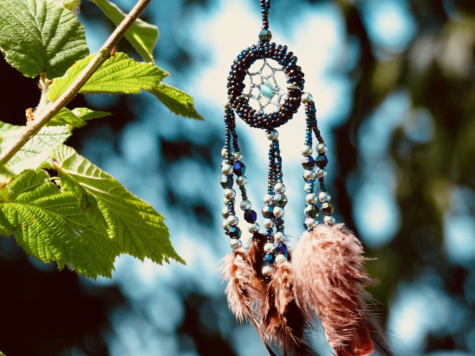 Panasonic Lumix DMC-FZ200 sample photo. Dream catcher, summer, feather photography