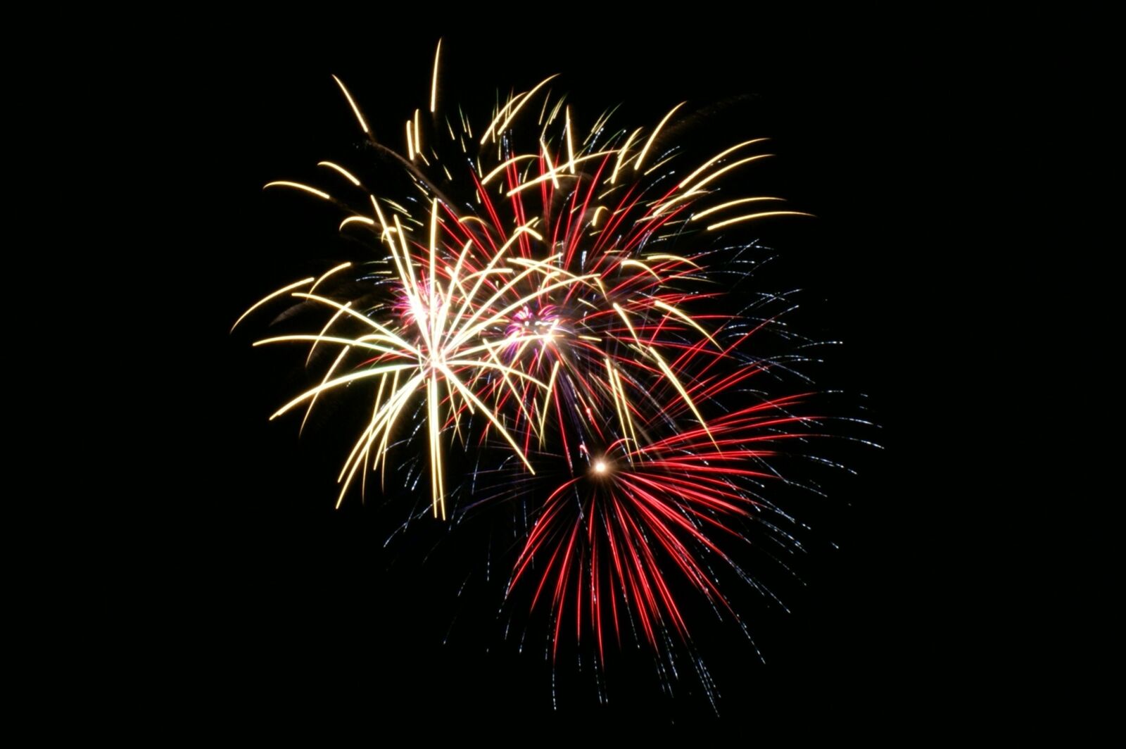 Sony Alpha DSLR-A100 sample photo. Fireworks, 4th, fourth photography