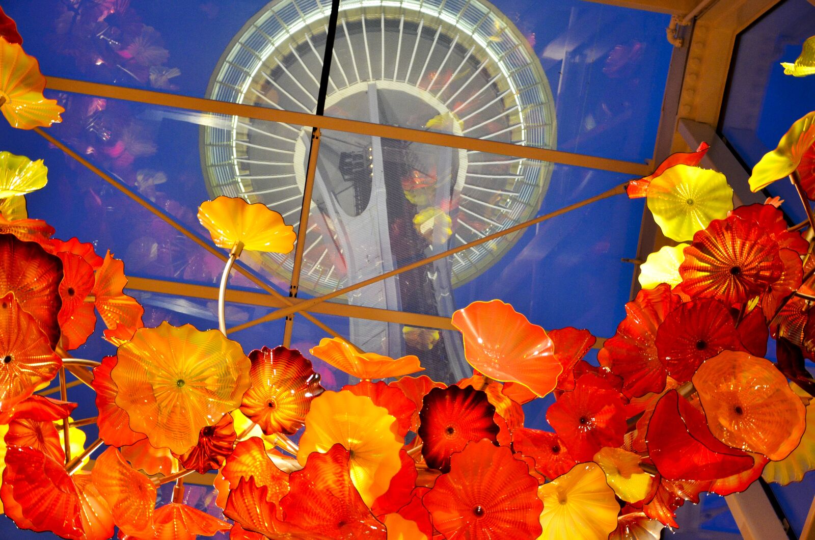 Nikon D7000 sample photo. Seattle, space needle, chihuly photography