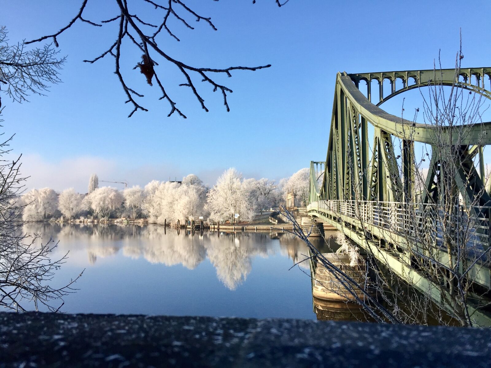 Apple iPhone 6 sample photo. Winter, glienicke, bridge photography