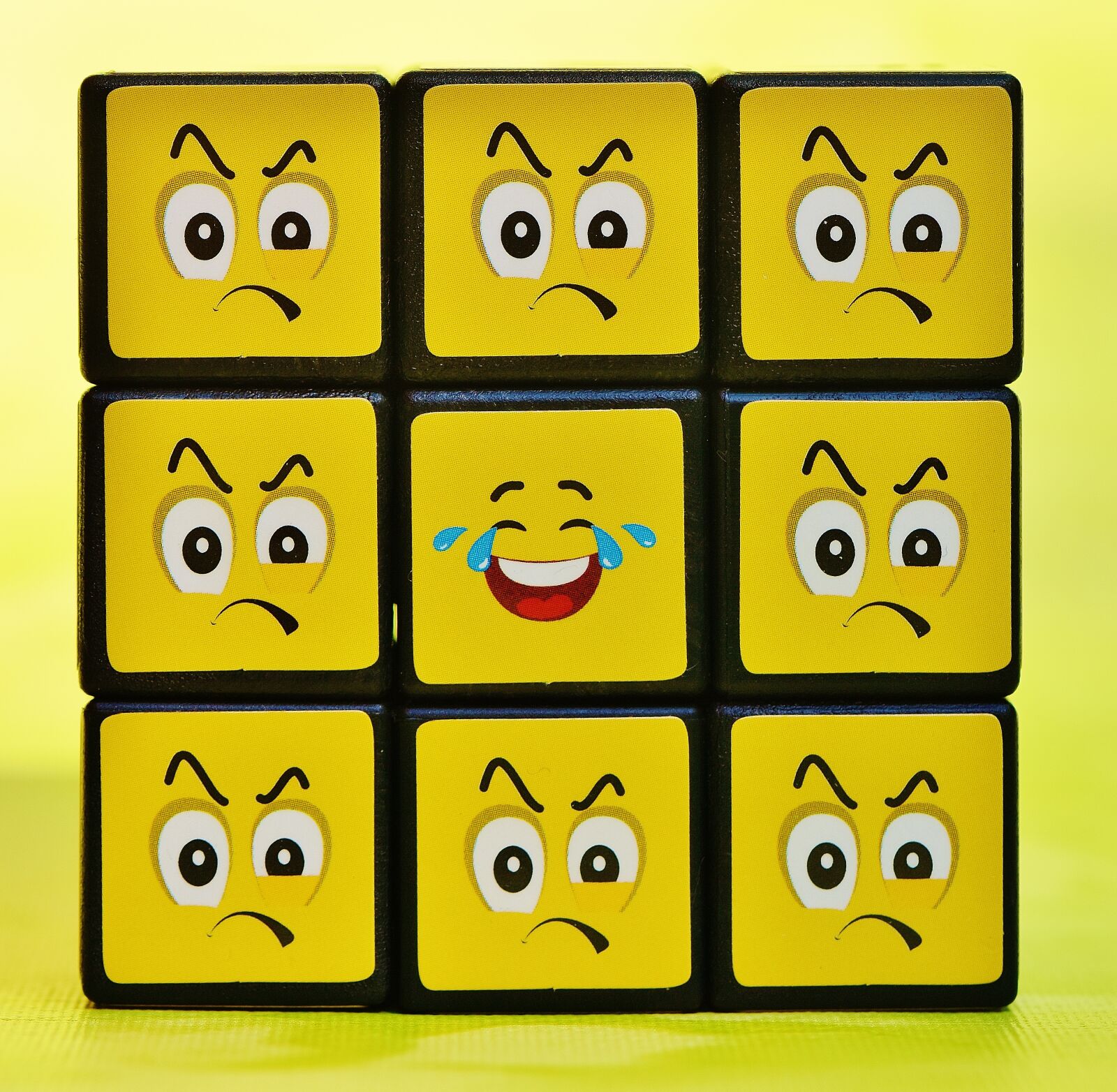Nikon D7200 sample photo. Cube, smilies, one against photography
