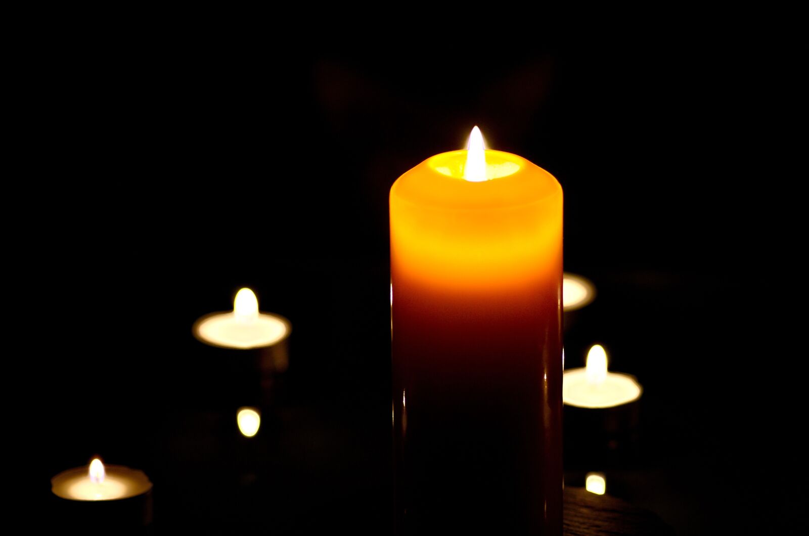 Pentax K-50 sample photo. Candle, flame, darkness photography