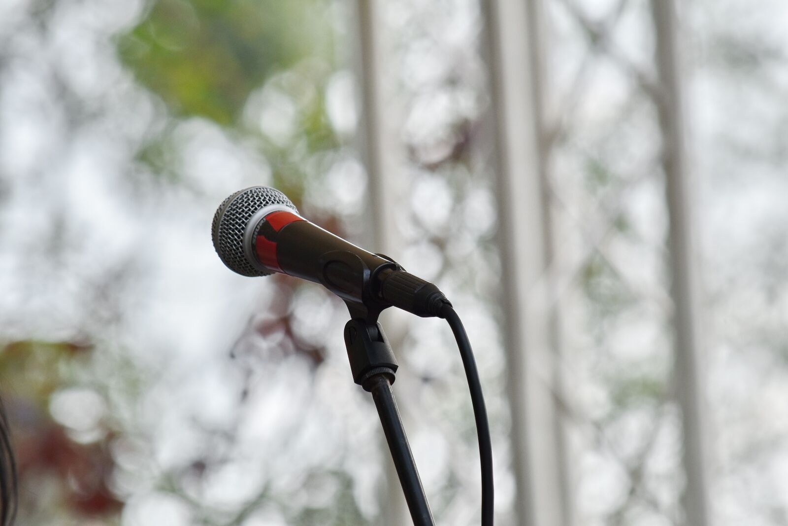 Nikon D5500 sample photo. Cable, microphone, music, sound photography