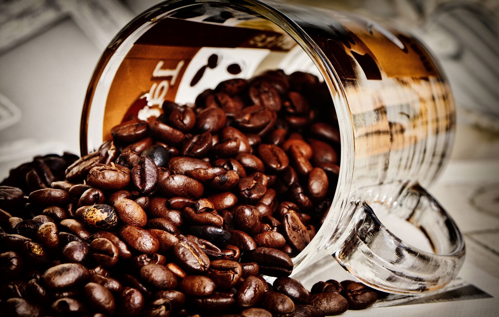 Nikon D3200 sample photo. Coffee beans, coffee, glass photography