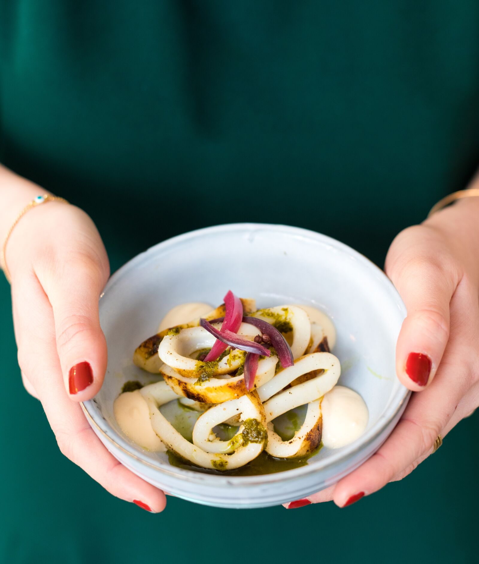 Canon EF 50mm F1.4 USM sample photo. Squid, greek, food photography