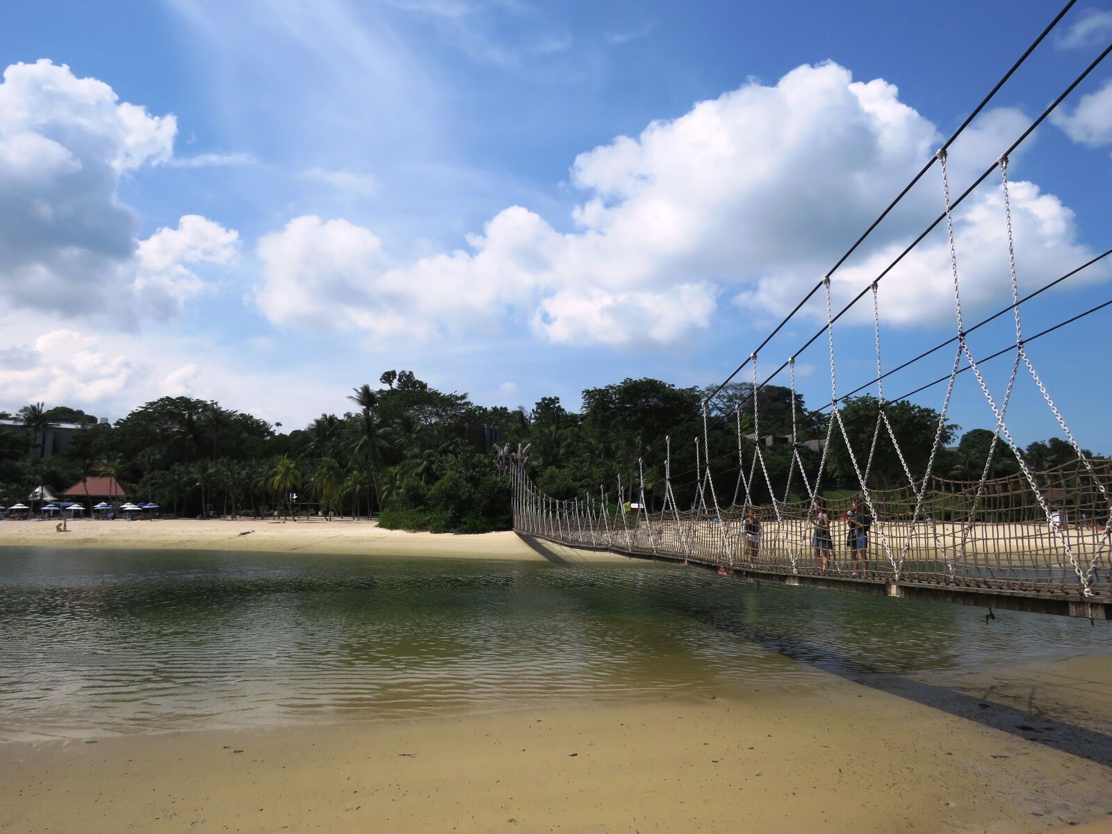 Canon PowerShot SX60 HS sample photo. Sentosa beach, singapore, rope photography