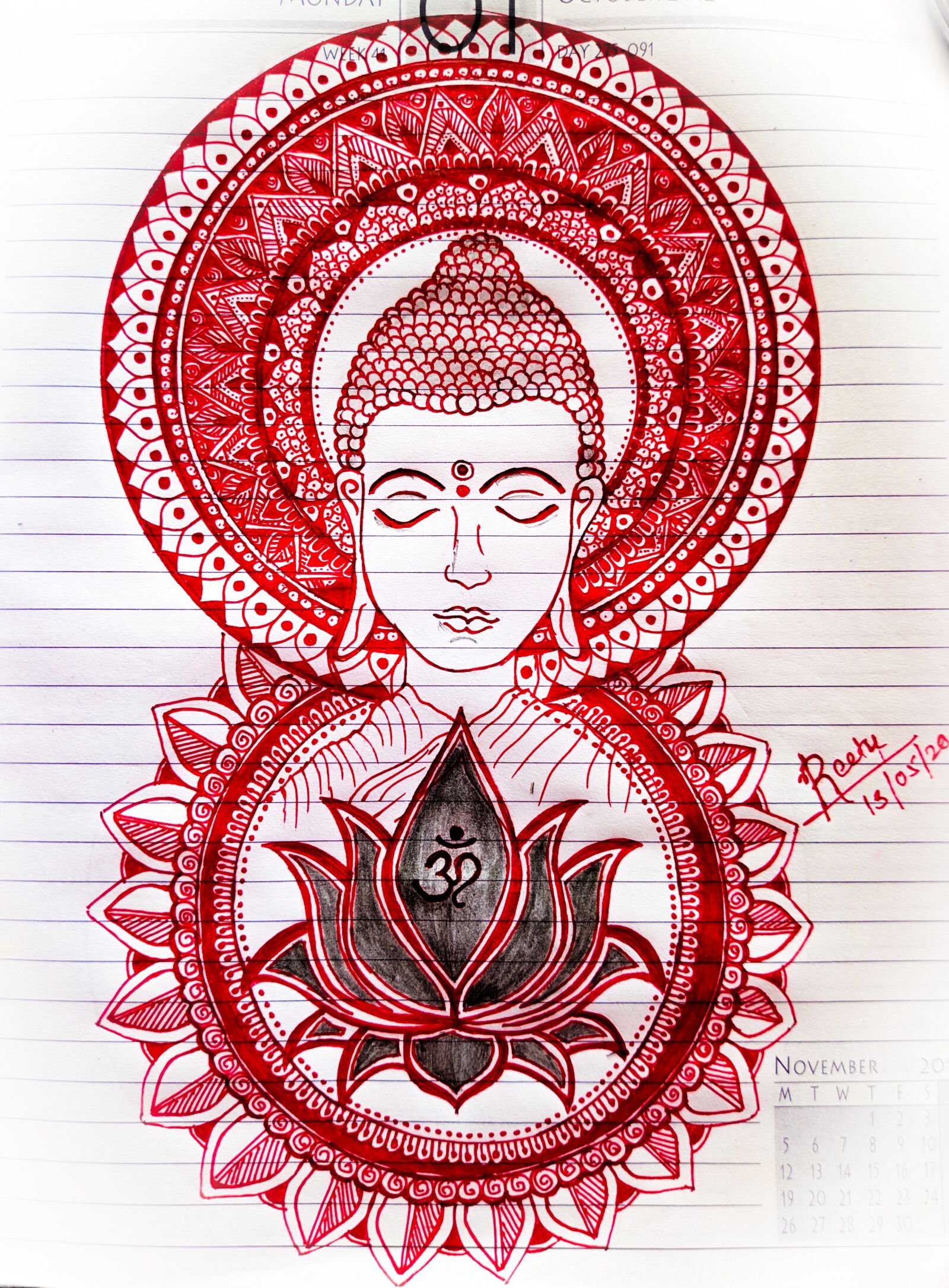 Xiaomi POCO F1 sample photo. Buddha art, madala art photography