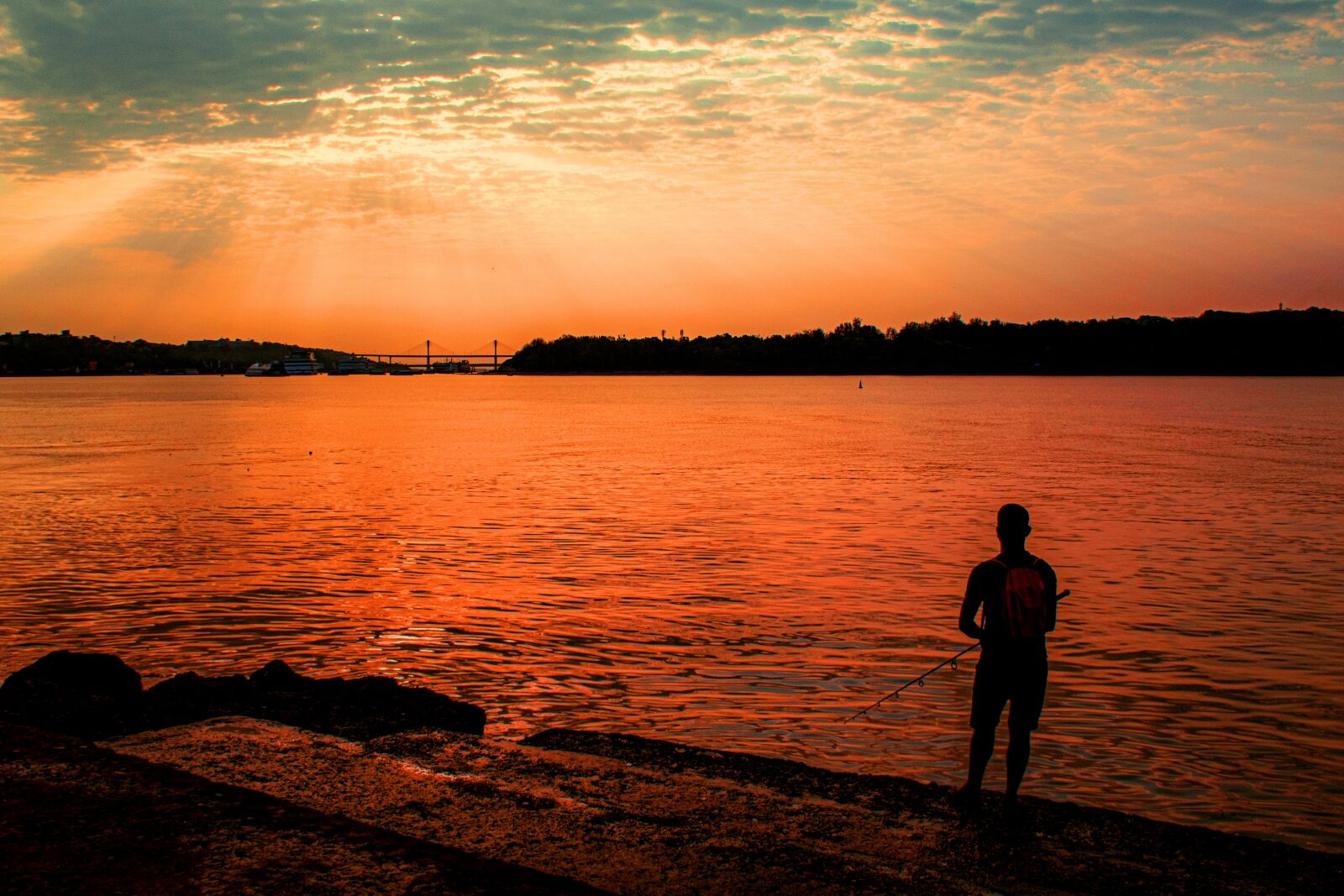 Nikon D5500 sample photo. Sunrise, fishing, jetty photography