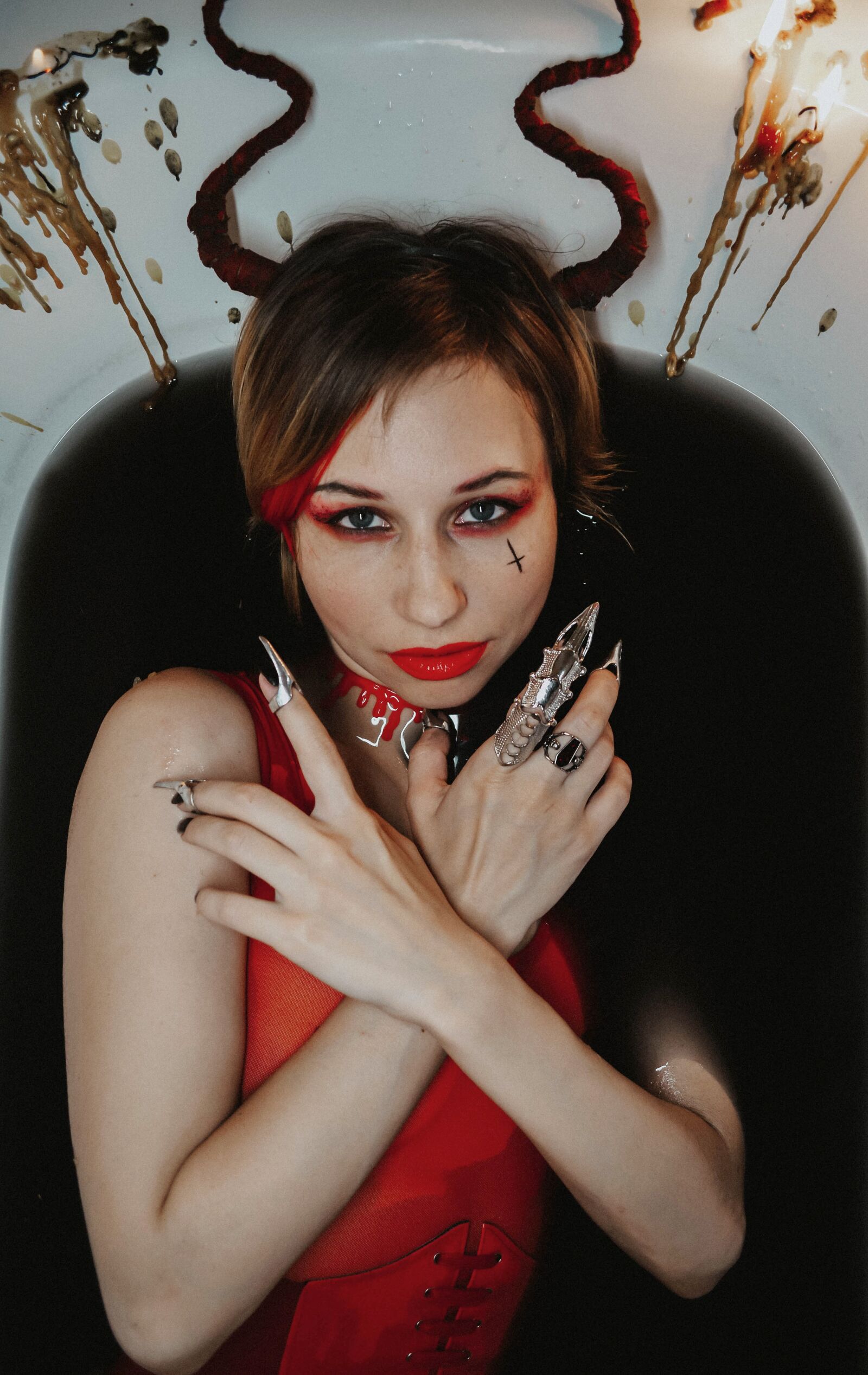 Nikon D3200 sample photo. Daemon, black water, bath photography