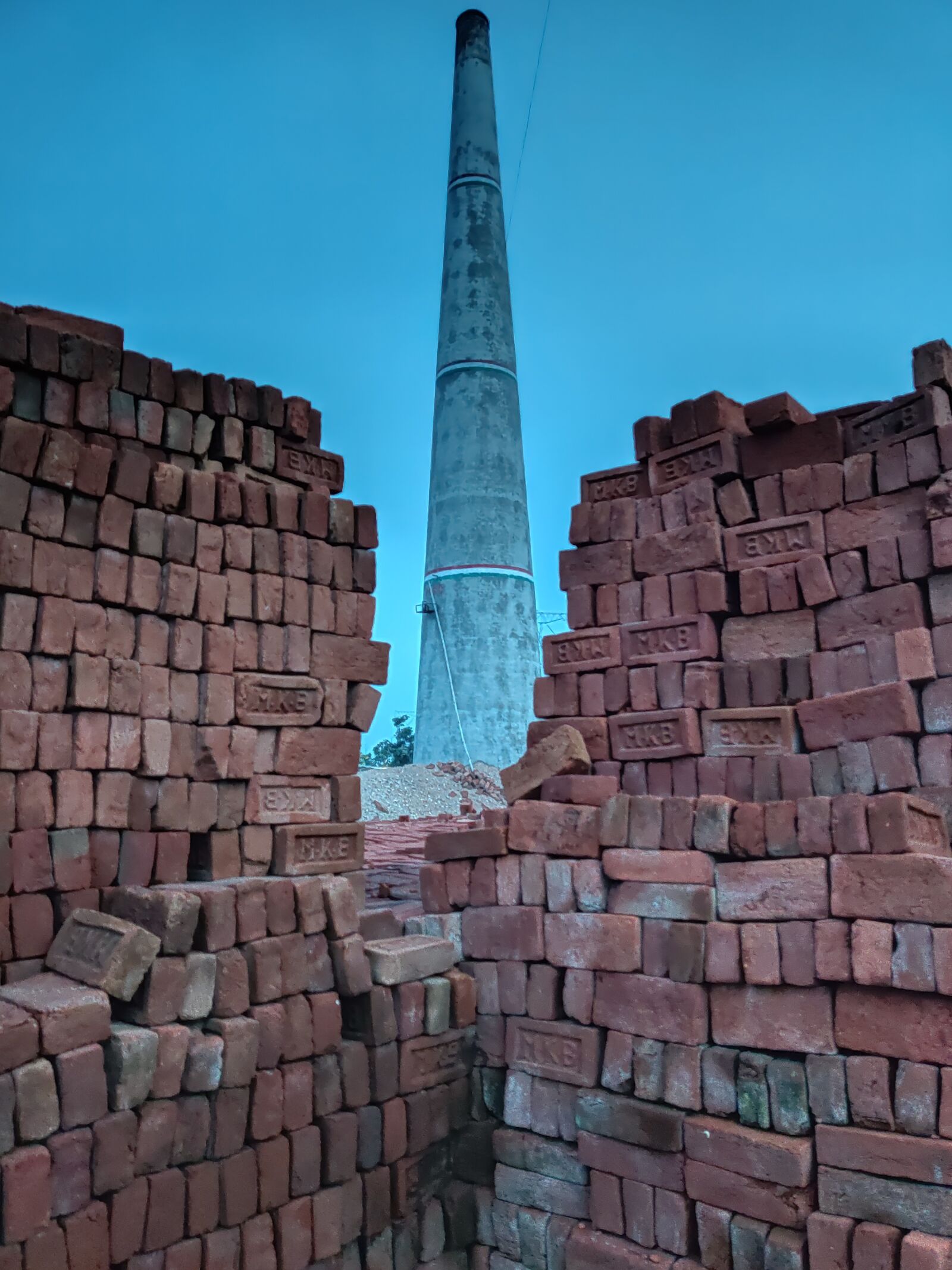 OnePlus GM1911 sample photo. Brick kiln, red bricks photography