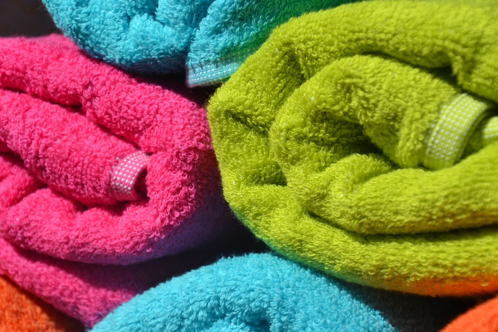 Nikon D3100 sample photo. Towels, colorful, rolled photography