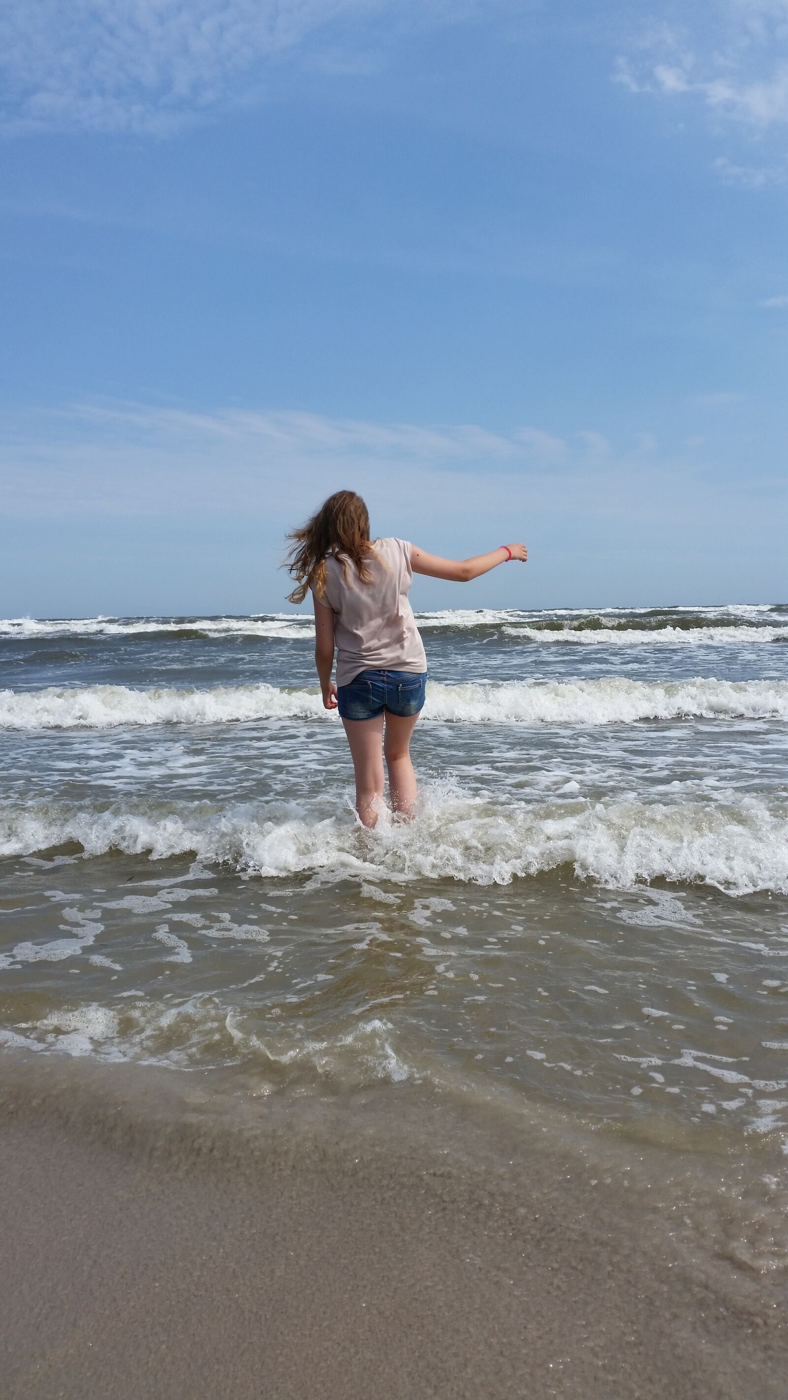 Samsung Galaxy S5 sample photo. Girl, sea, water photography