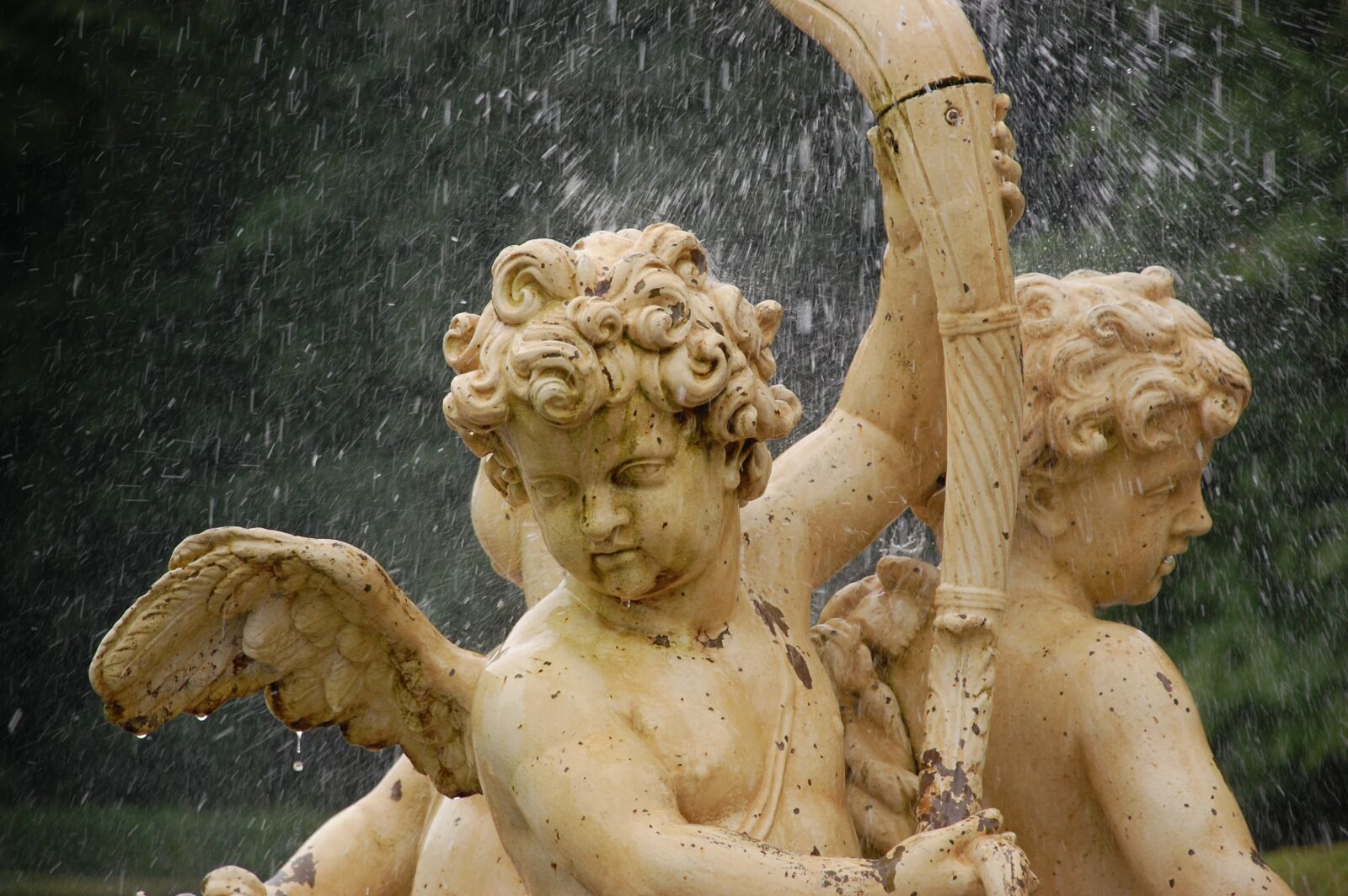 Nikon D40 sample photo. Fountain, water, angel photography