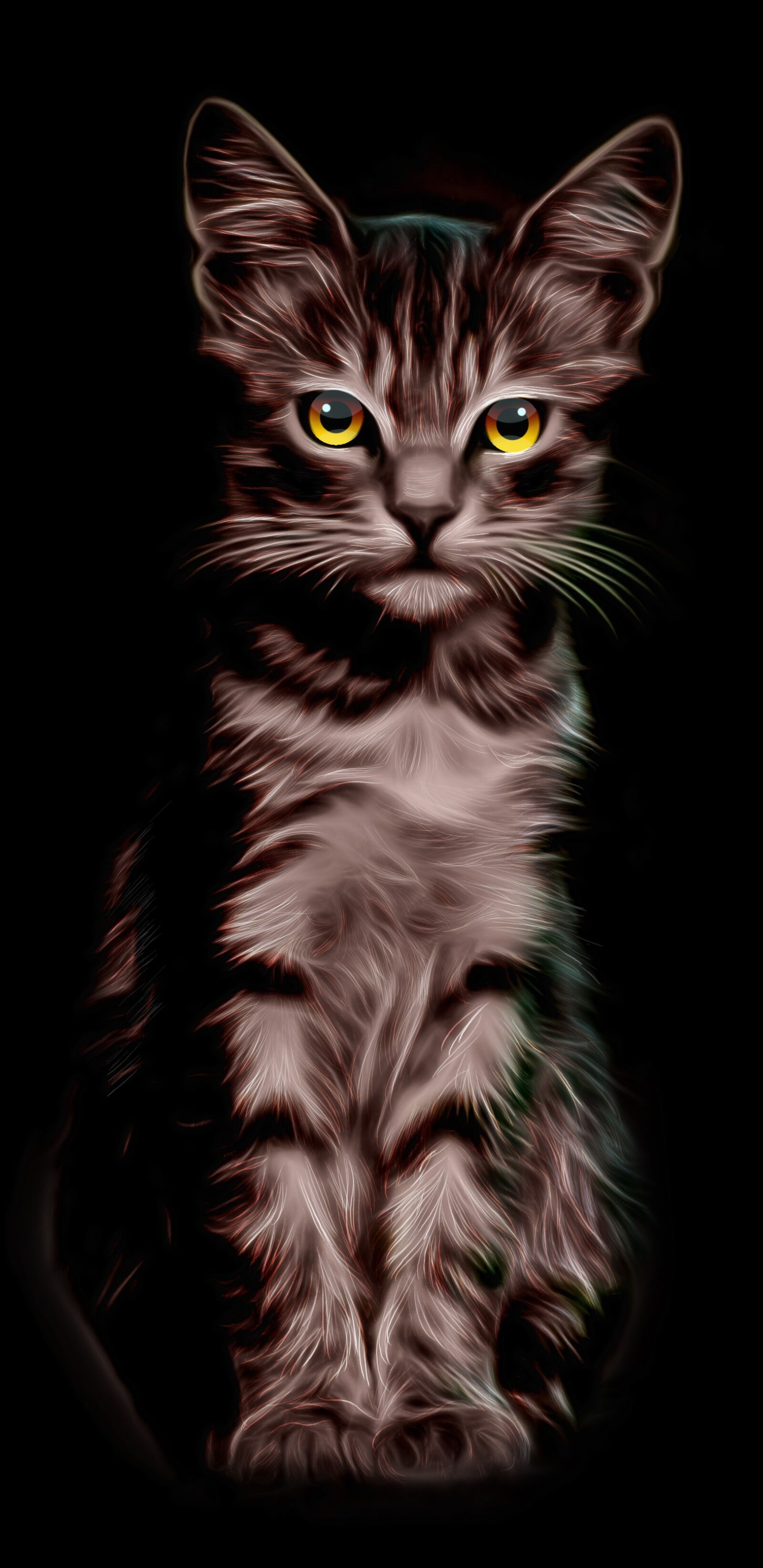 Canon EOS 400D (EOS Digital Rebel XTi / EOS Kiss Digital X) sample photo. Cat, illustration, yellow eyes photography