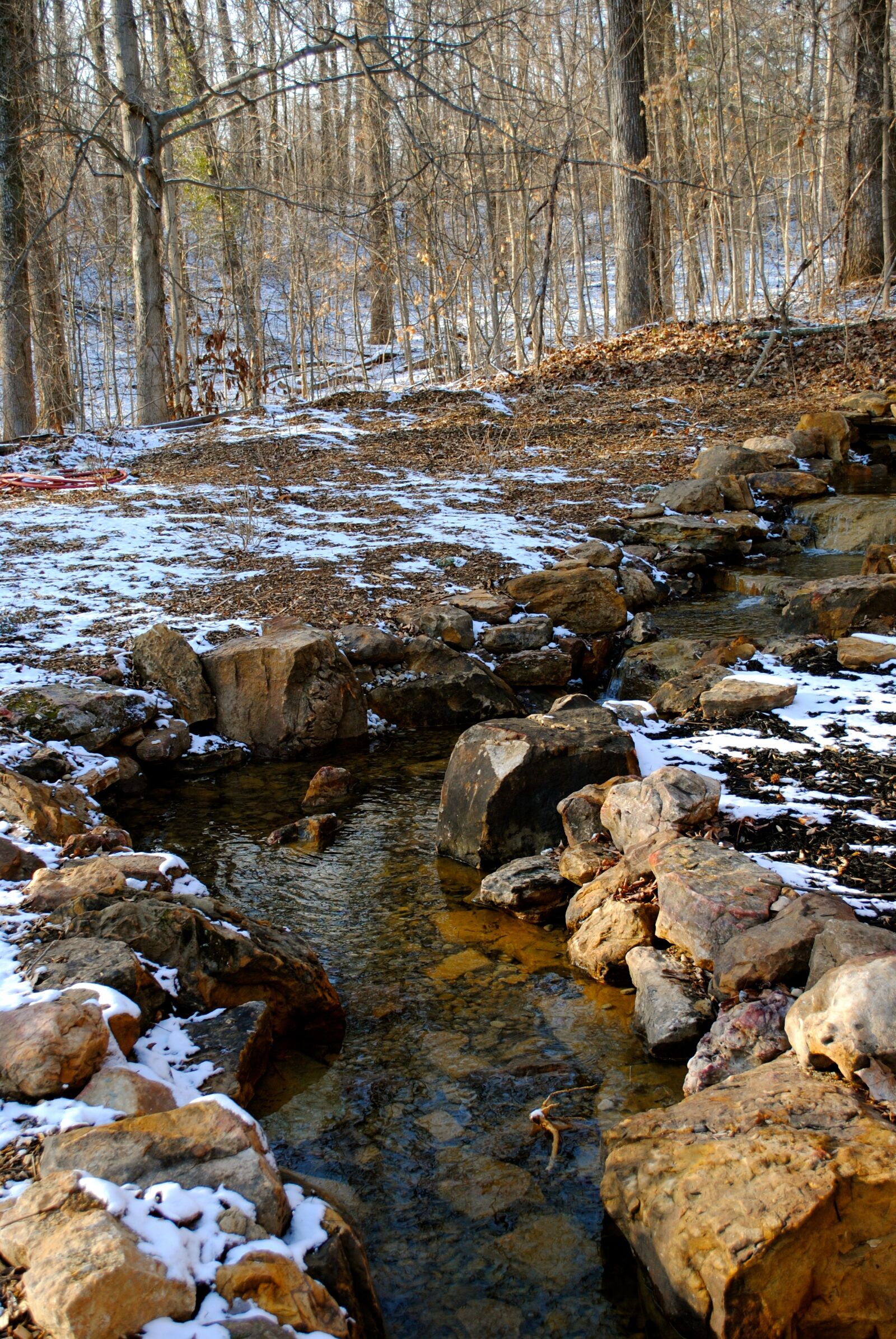 Nikon D3000 sample photo. Winter, snow, creek photography