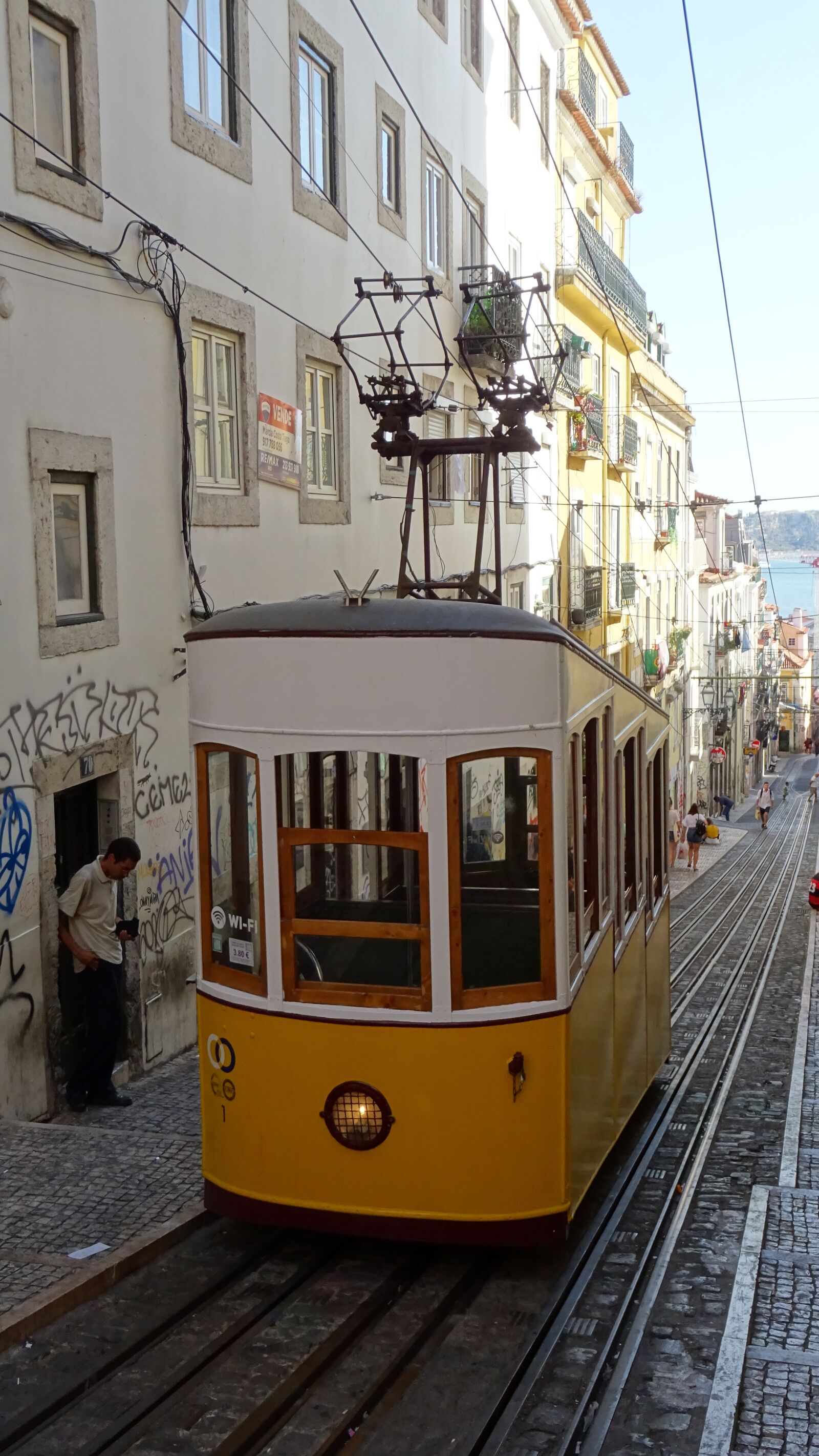 Sony DSC-HX60 sample photo. Lisbon, tram, elevator photography
