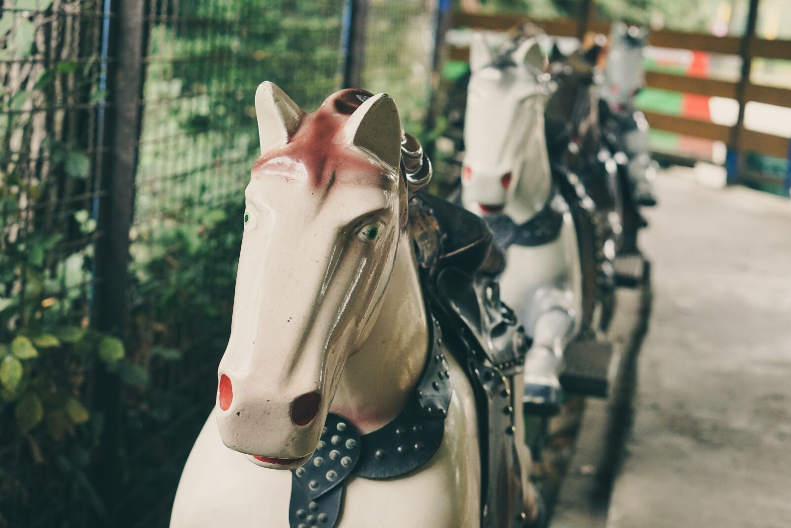 E 50mm F1.8 OSS sample photo. Ride, old freizeitpark, old photography