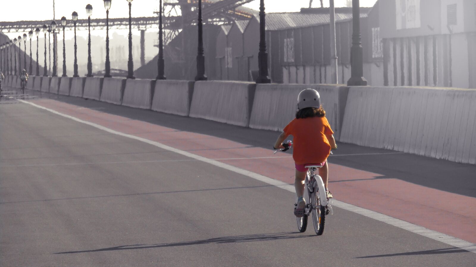 Canon PowerShot SX410 IS sample photo. Girl, bike, walk photography