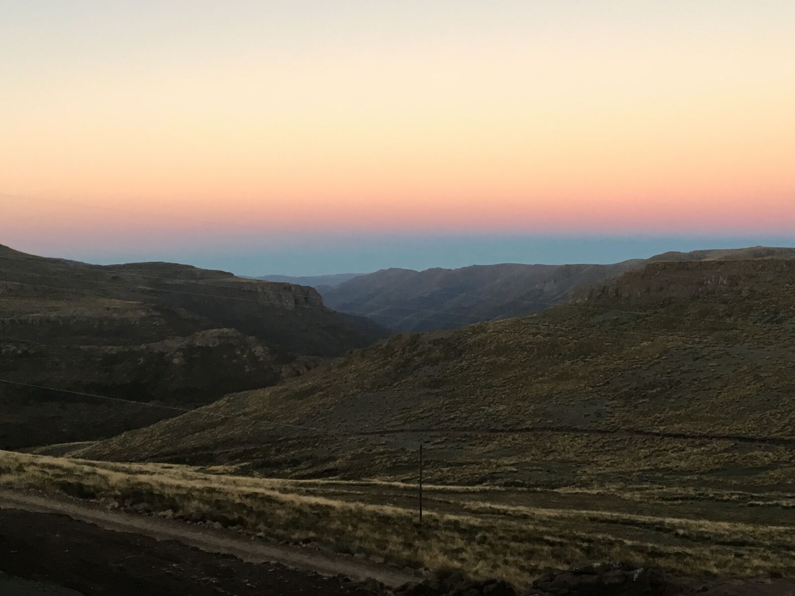 Apple iPhone 6s sample photo. Lesotho, mountains, shadows, sunrise photography