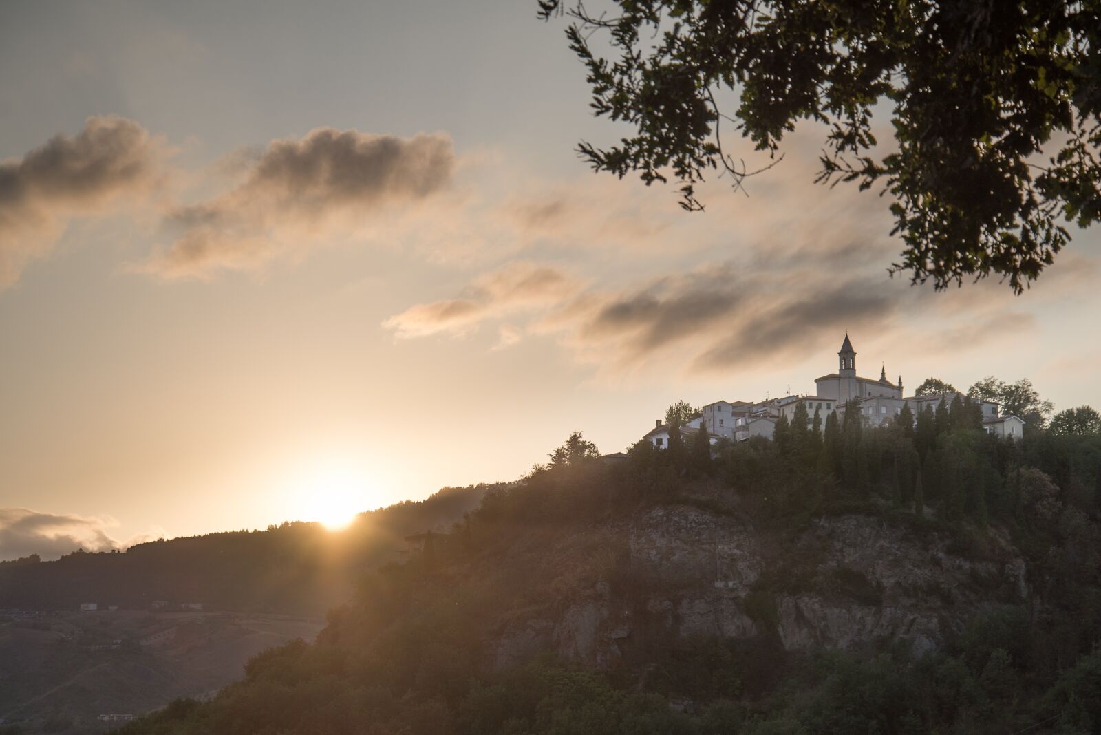 Nikon D600 sample photo. Church, hill, sunset photography