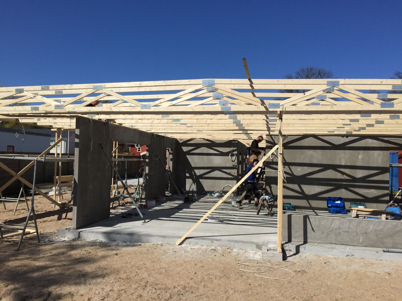 Apple iPhone 6 sample photo. New construction, rafter, flat photography