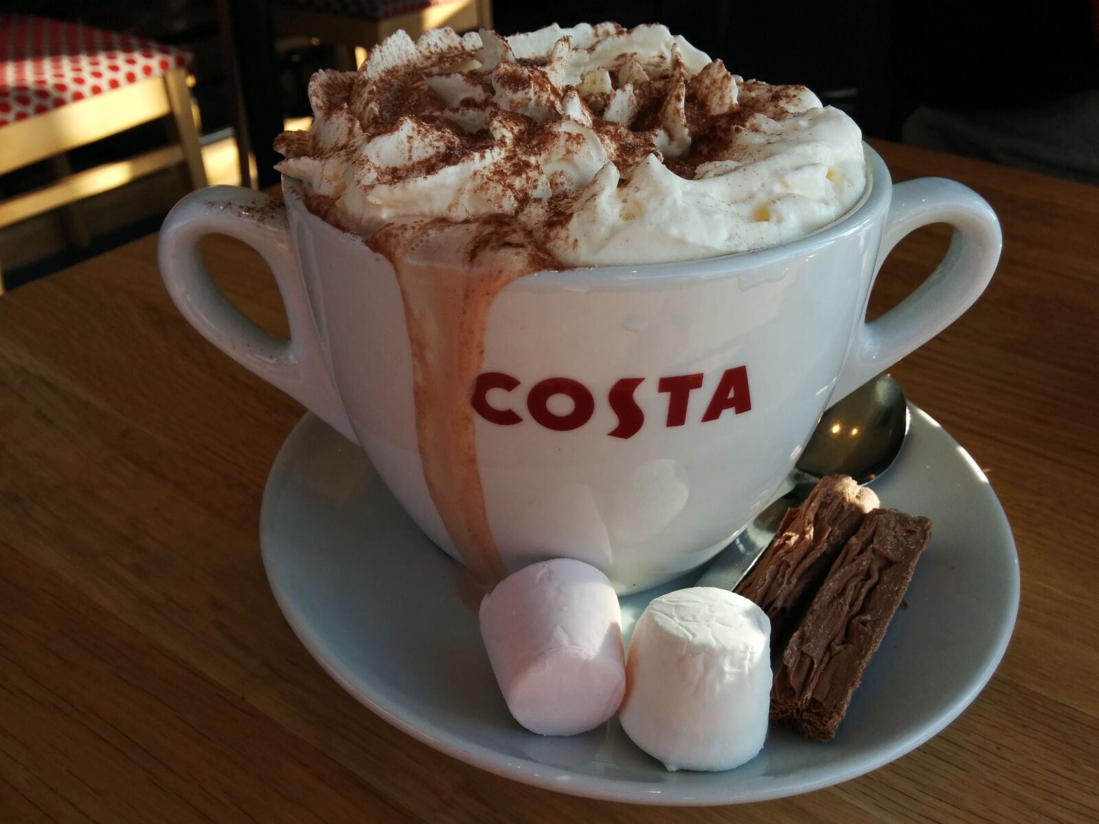 LG Nexus 5 sample photo. Costa, hot chocolate, drink photography