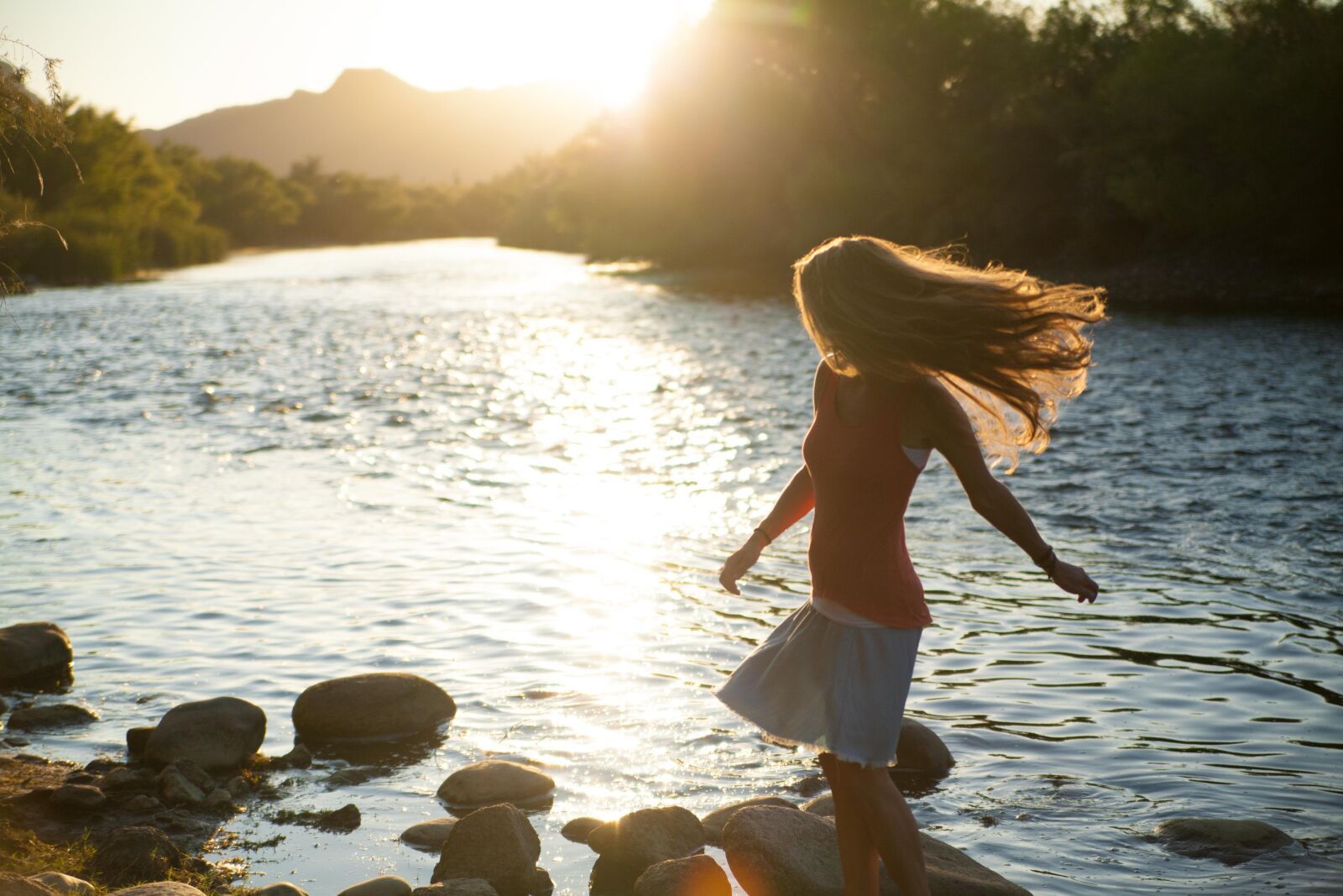 Canon EOS 5D Mark II sample photo. People, woman, sunset photography