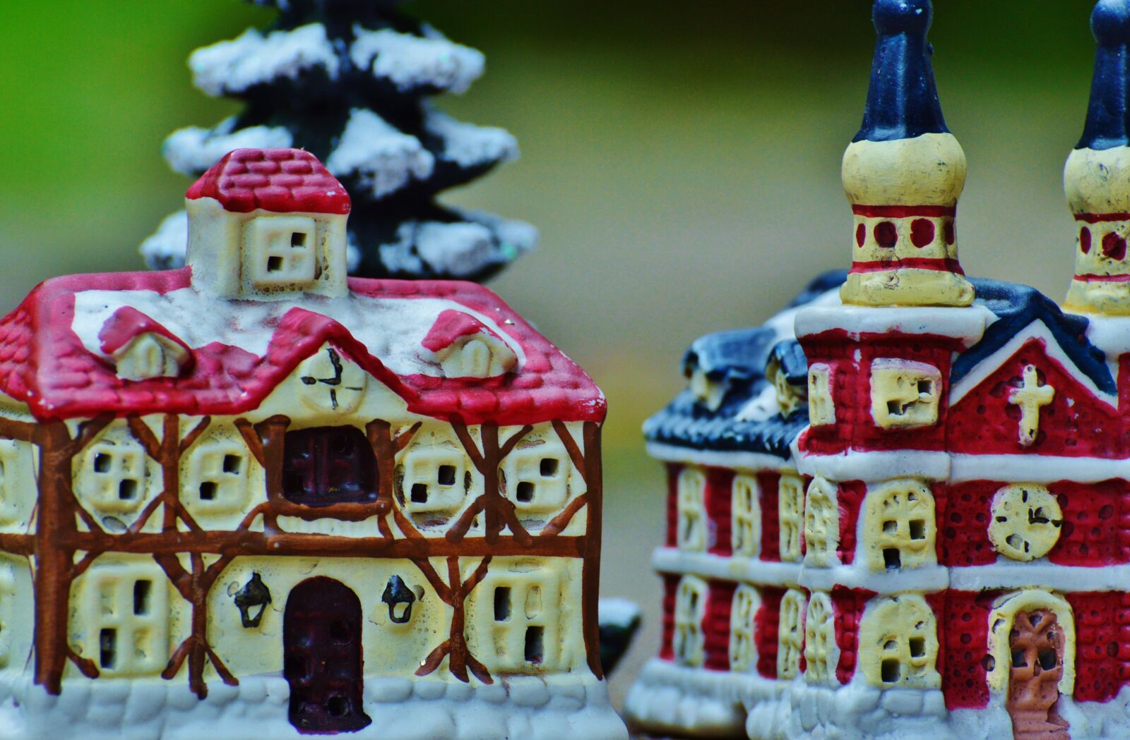 Nikon D3200 sample photo. Christmas, christmas village, church photography