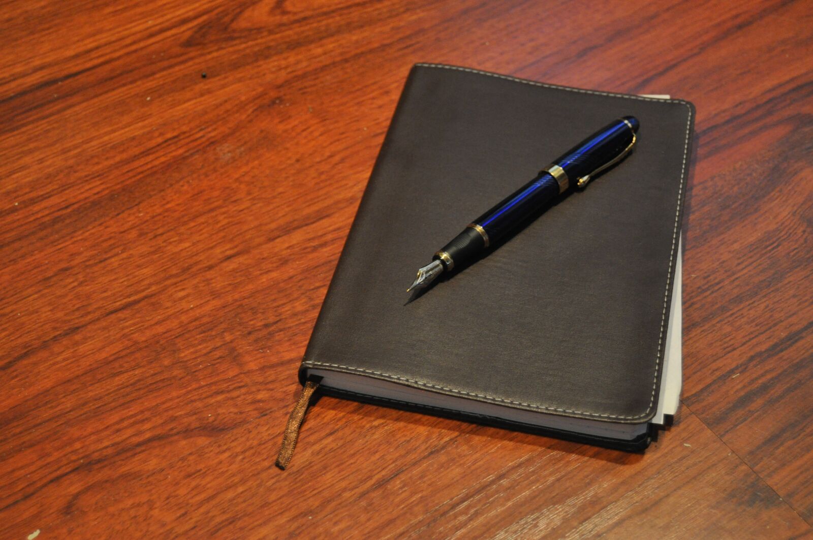 Nikon D5000 sample photo. Journal, book, pen photography
