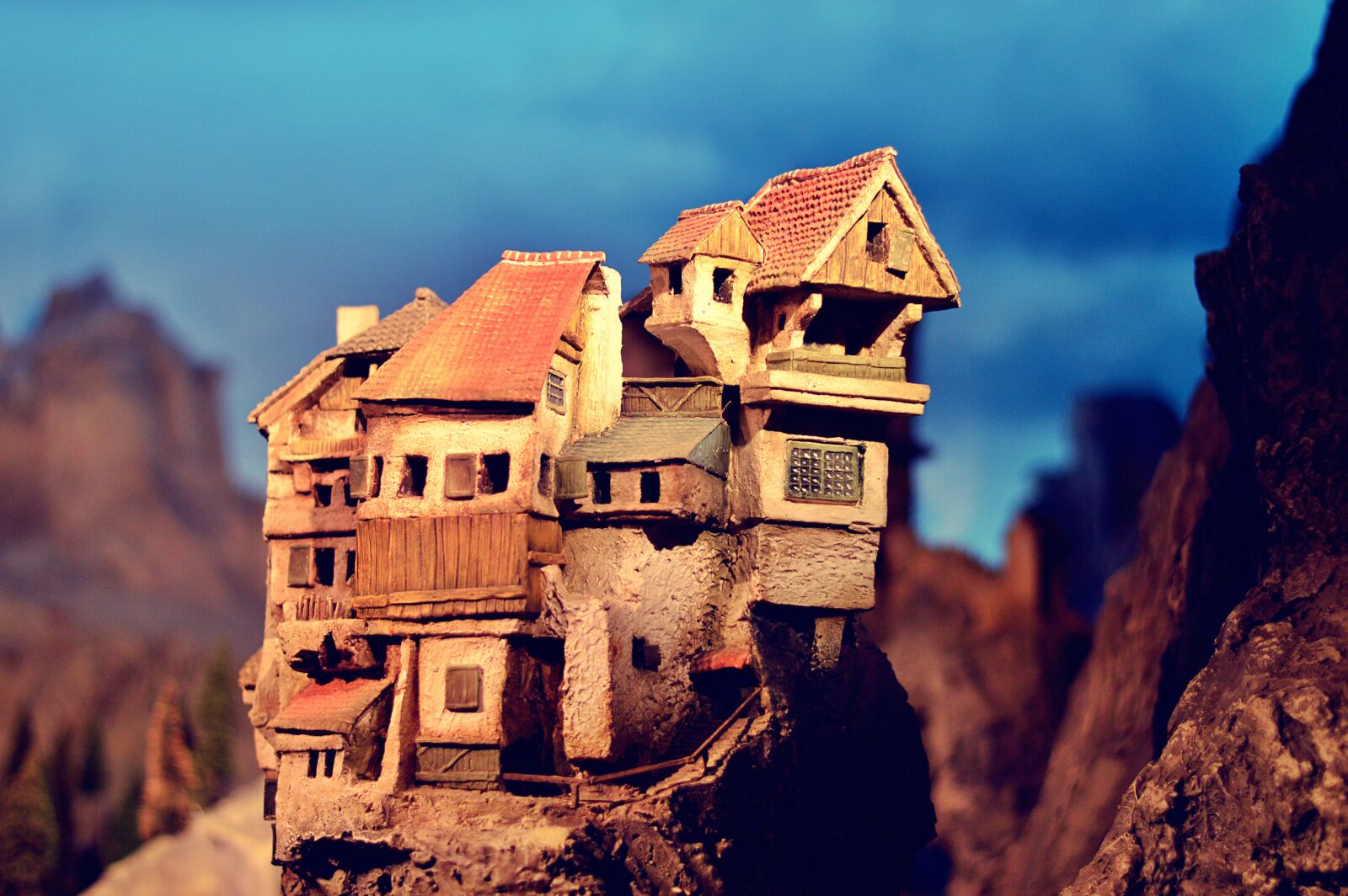 Nikon D3200 sample photo. Village, mountains, fantasy photography